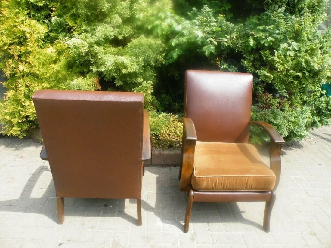 1930s Halabala Style Art Deco Armchairs- Set of 2 - 3