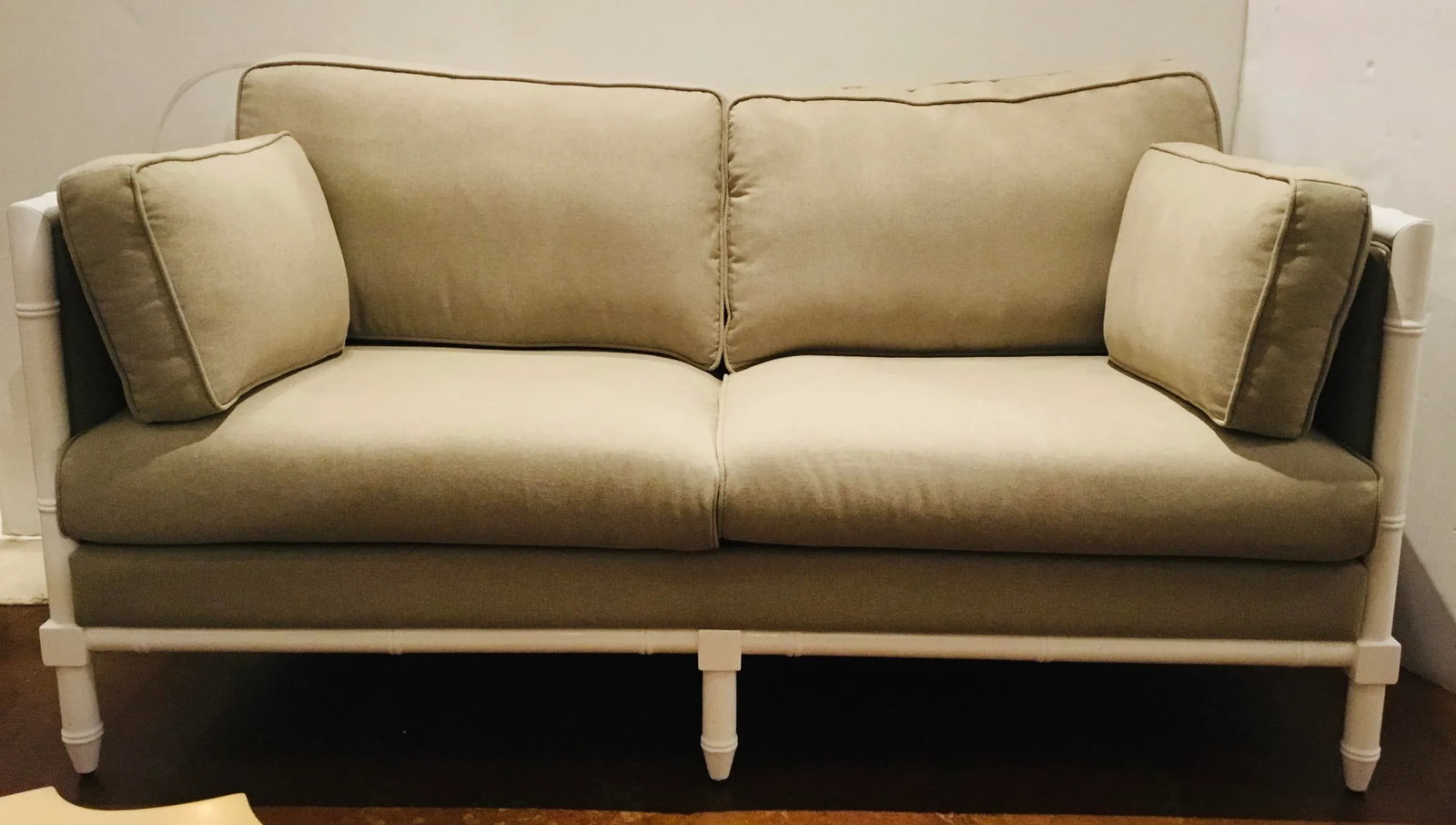 Worlds Away Modern Khaki Ainsley Sofa - 6