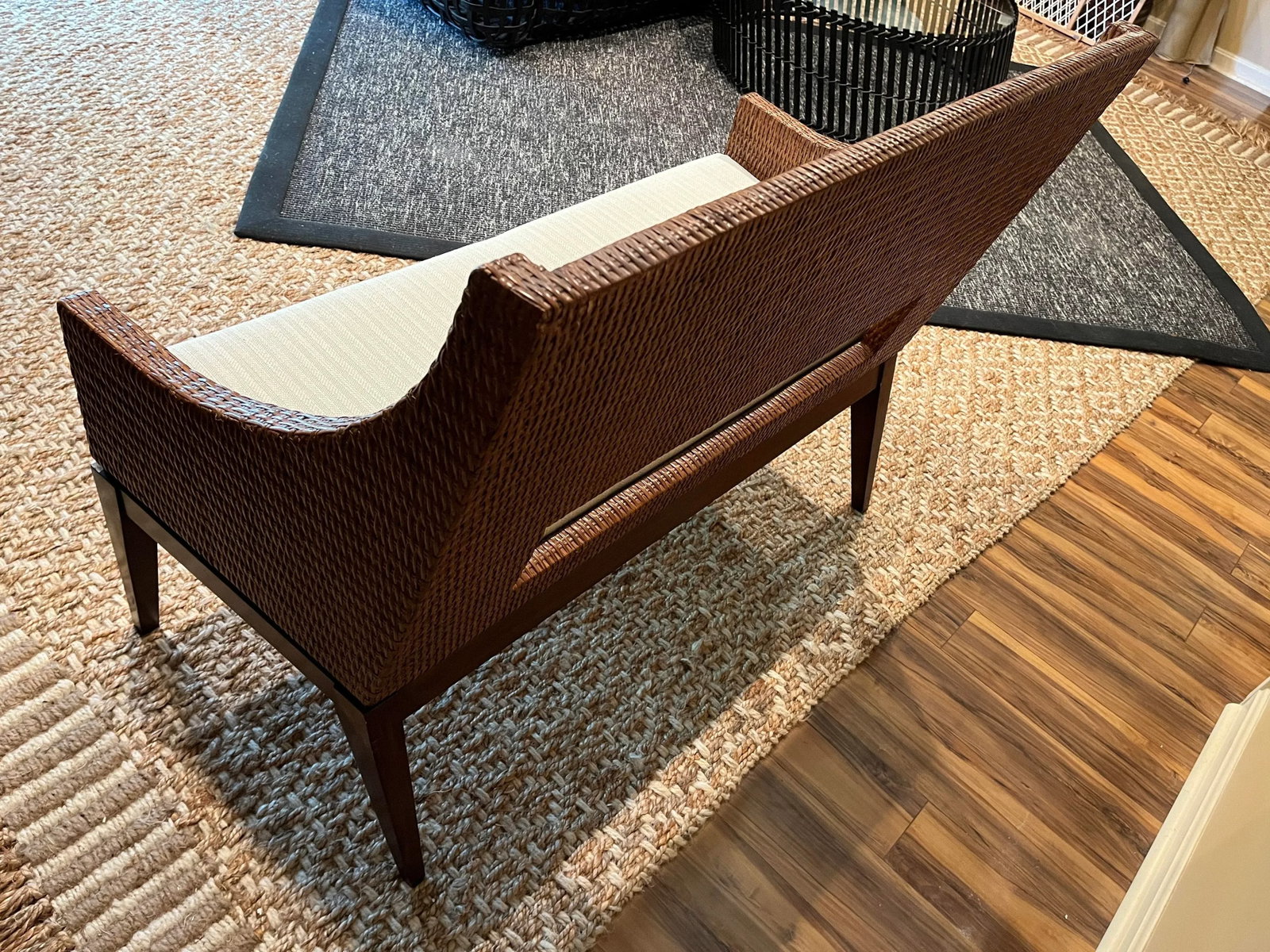 Bernhardt Late 20th Century Wicker Rattan Coastal Loveseat - 5