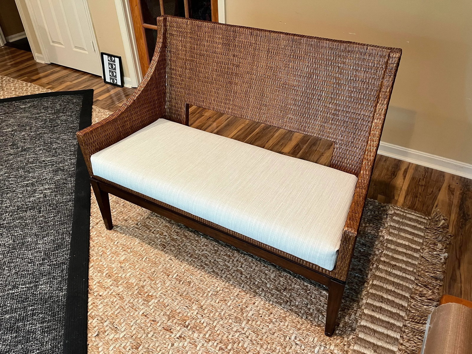 Bernhardt Late 20th Century Wicker Rattan Coastal Loveseat - 8