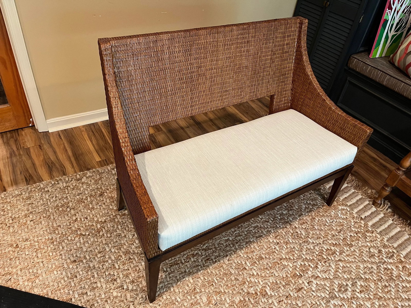 Bernhardt Late 20th Century Wicker Rattan Coastal Loveseat - 9