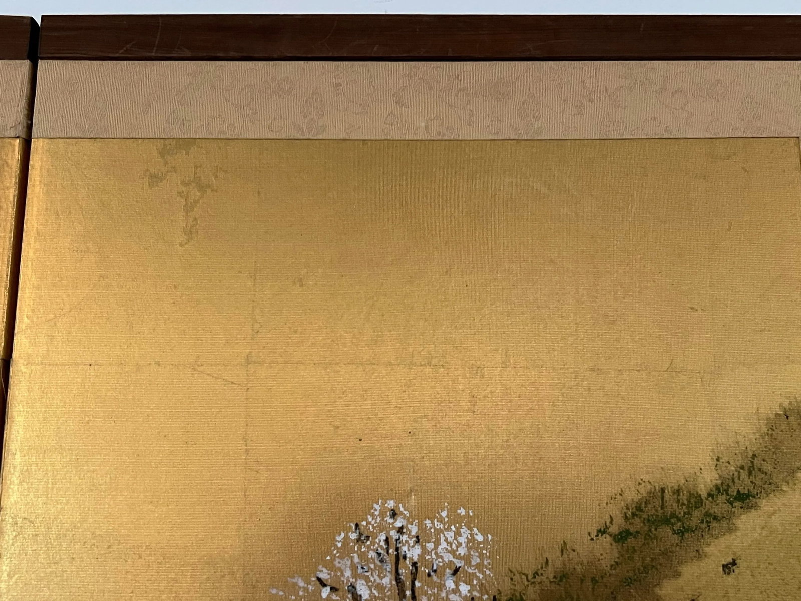 Early 20th Century Exceptional Antique Edo Period Japanese 4 Panel Byobu Painting on Silk of Spring - 9