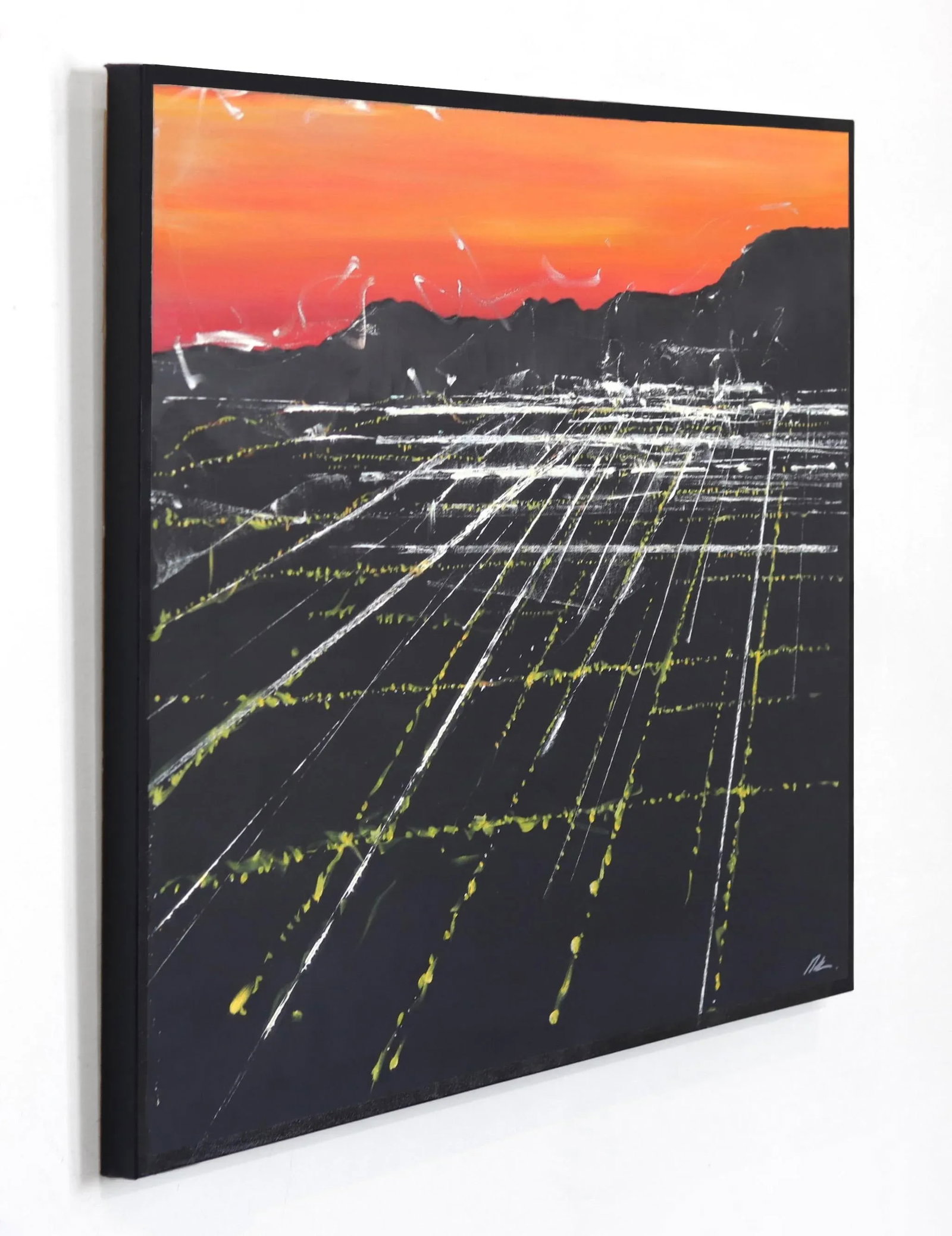 "La Brea Sunset Aerial'' City View From Above Original Painting by Pete Kasprzak - 6