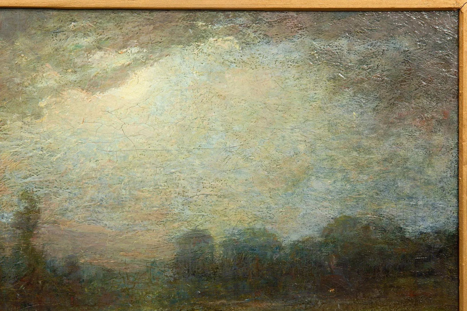American Tonalist Antique Oil Painting of Moonlit Nocturnal Landscape - 5