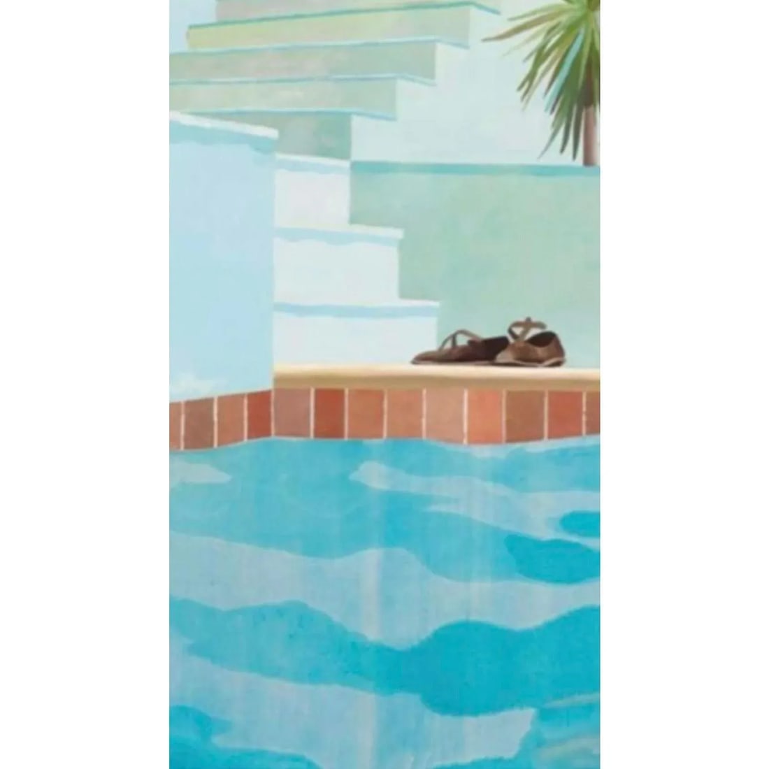 1987 Original David Hockney "Pool and Steps" Louisiana Museum Exhibition Lithograph Poster - 5