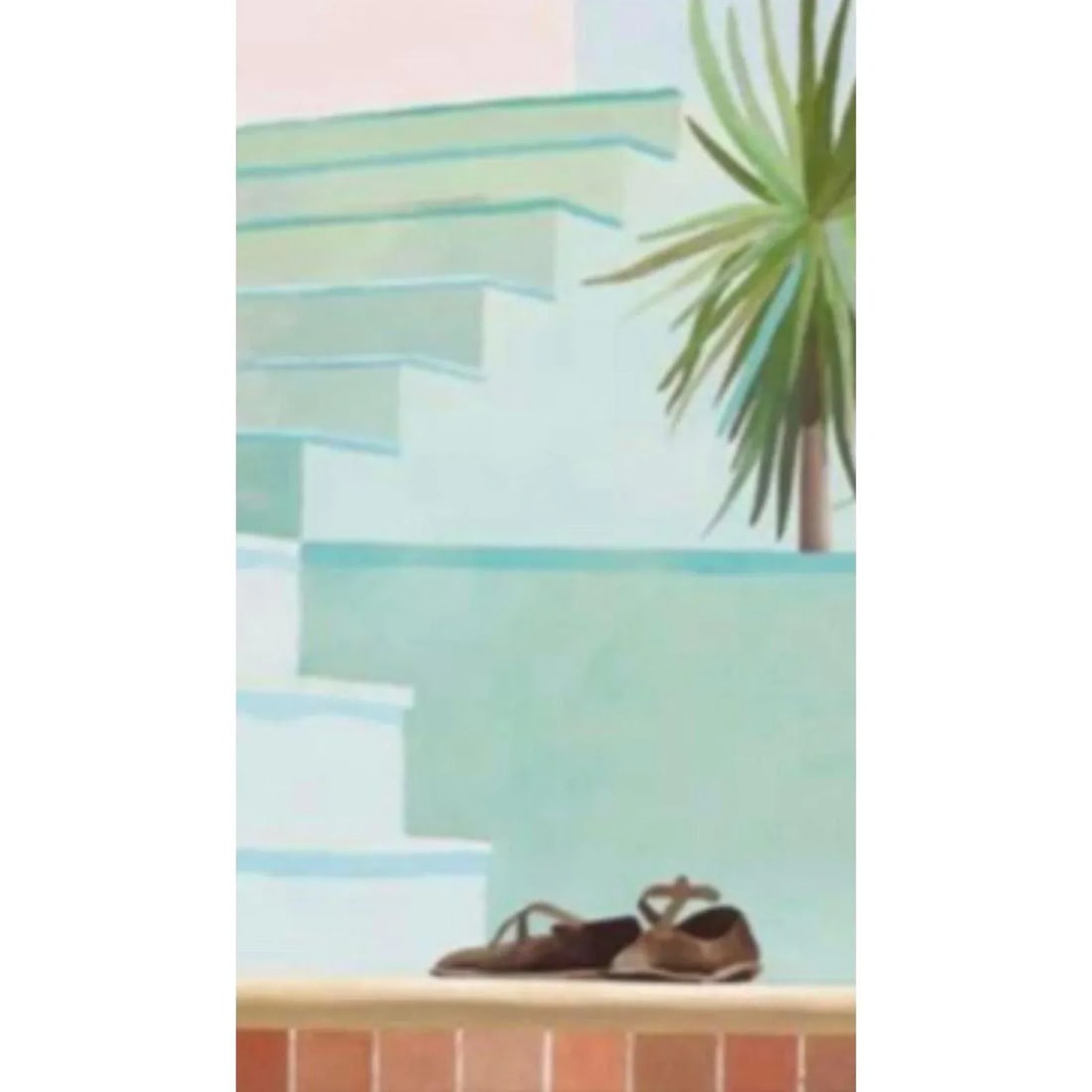 1987 Original David Hockney "Pool and Steps" Louisiana Museum Exhibition Lithograph Poster - 6