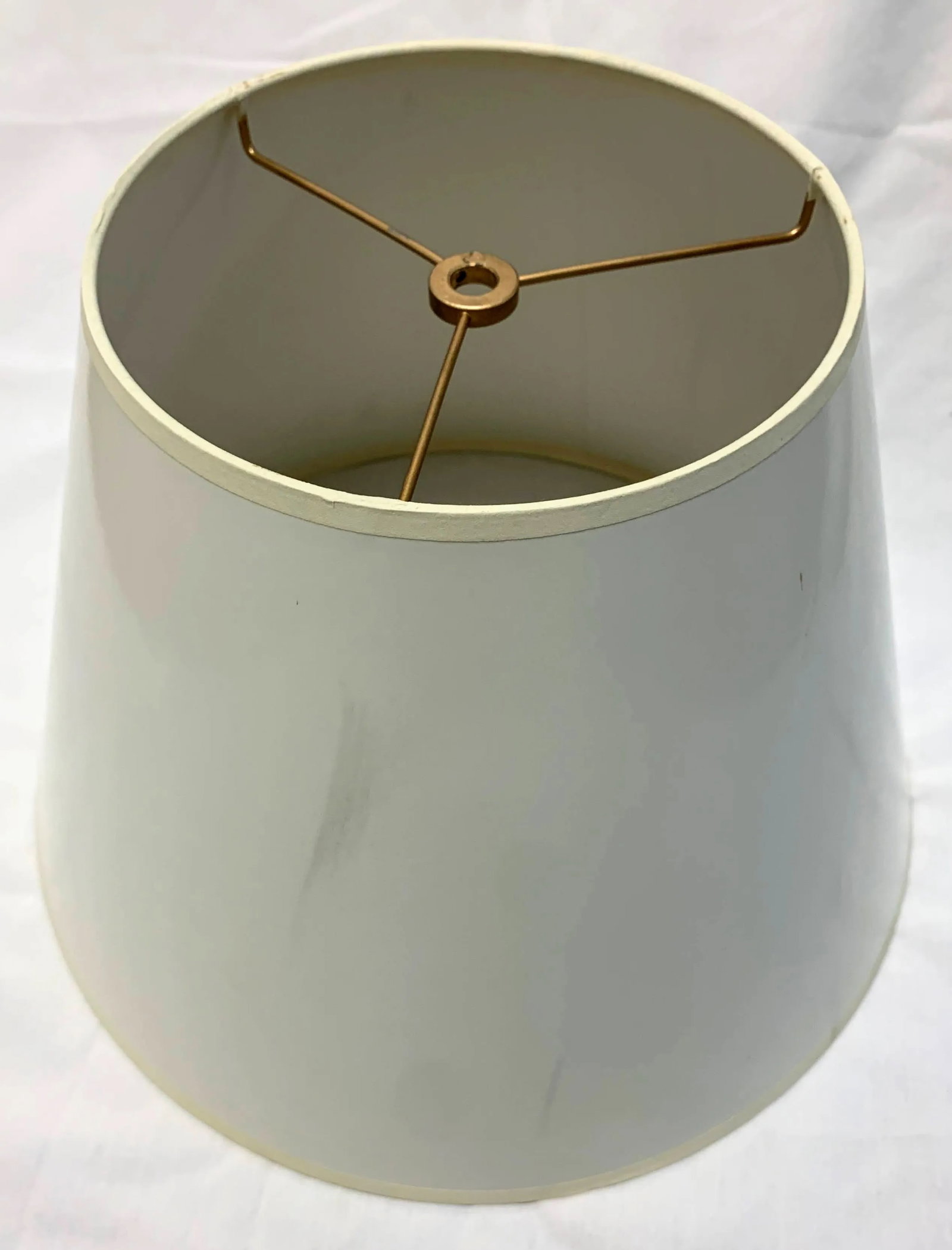Vintage Late 20th Century White Round Empire Lamp Shade, Medium - 3