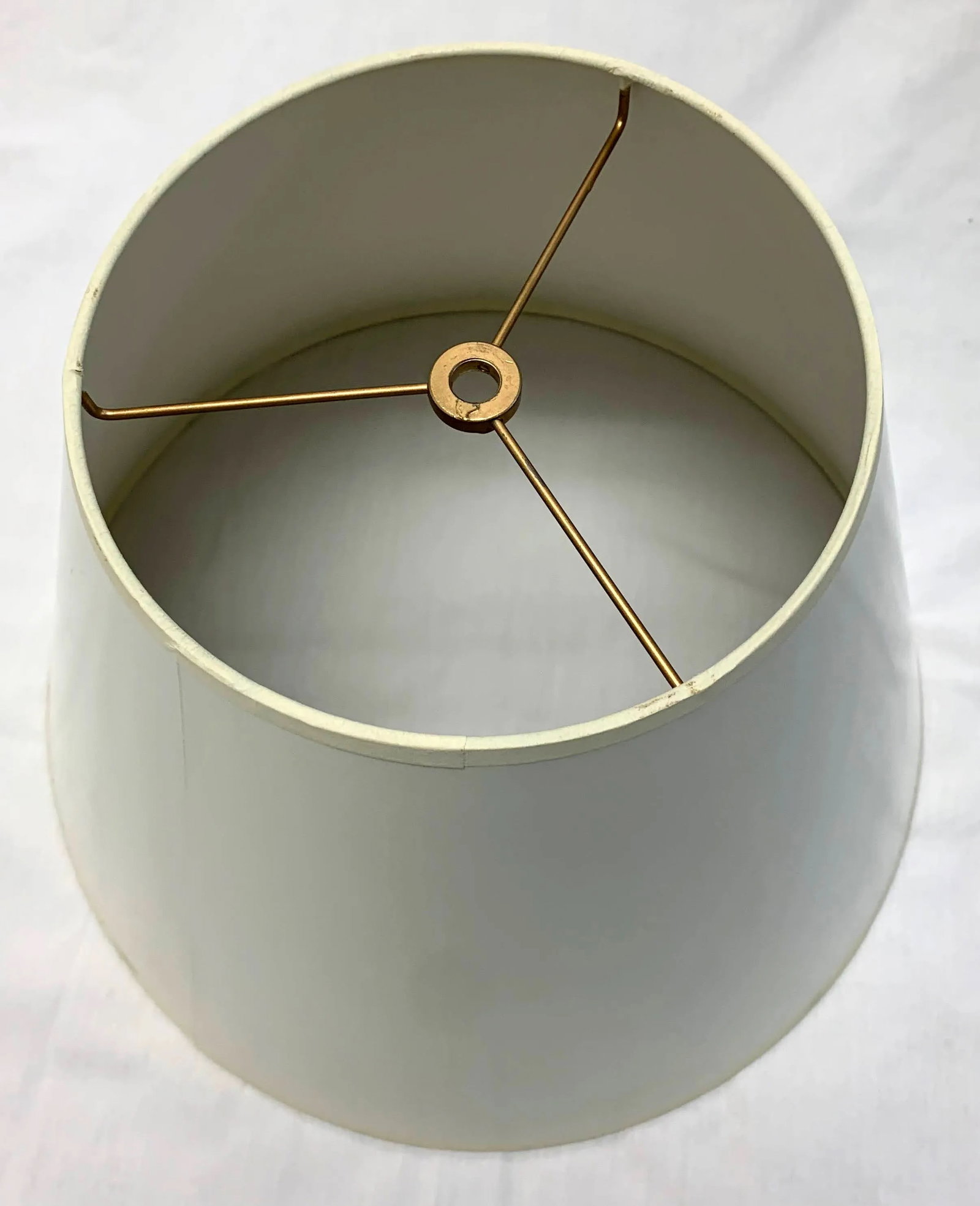 Vintage Late 20th Century White Round Empire Lamp Shade, Medium - 4