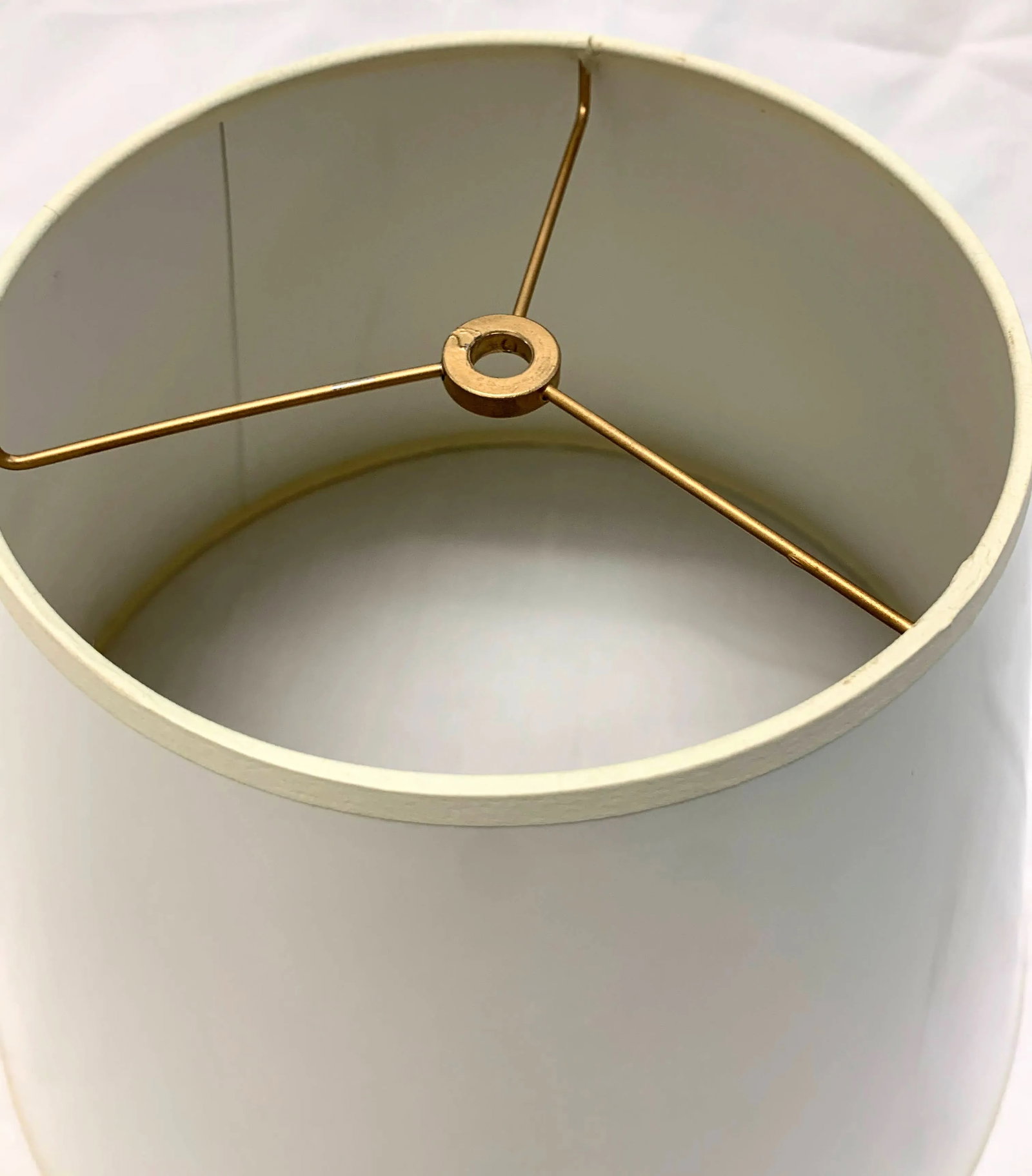 Vintage Late 20th Century White Round Empire Lamp Shade, Medium - 5