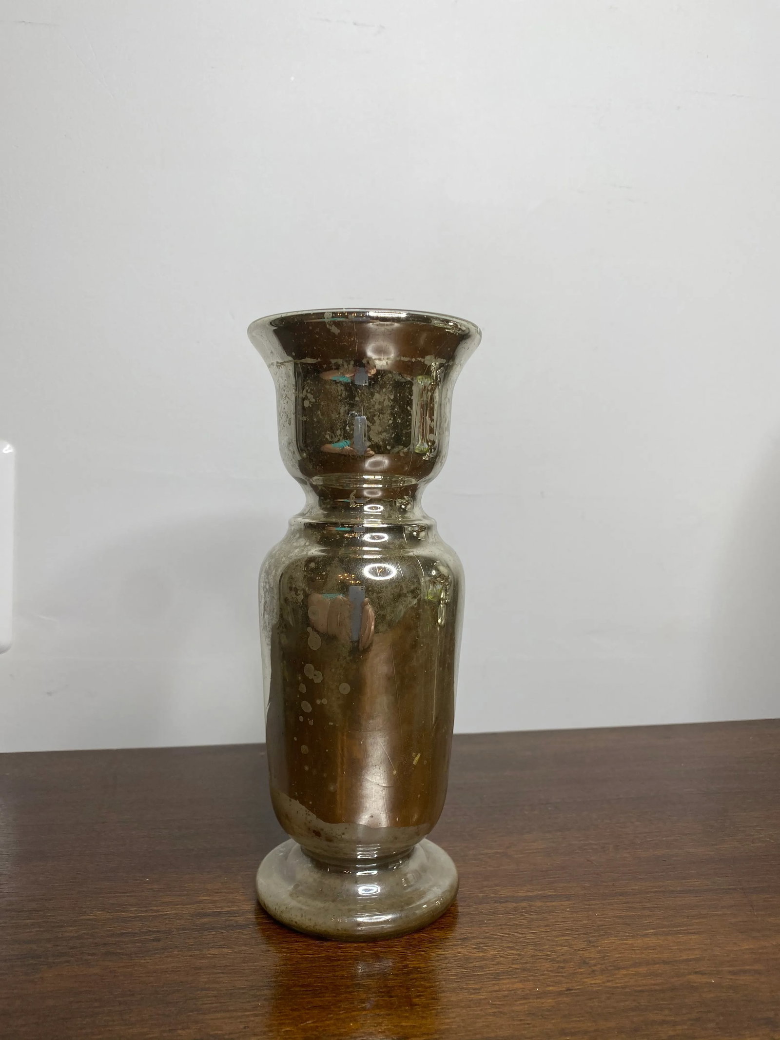 Antique Mercury Glass Vase - 2