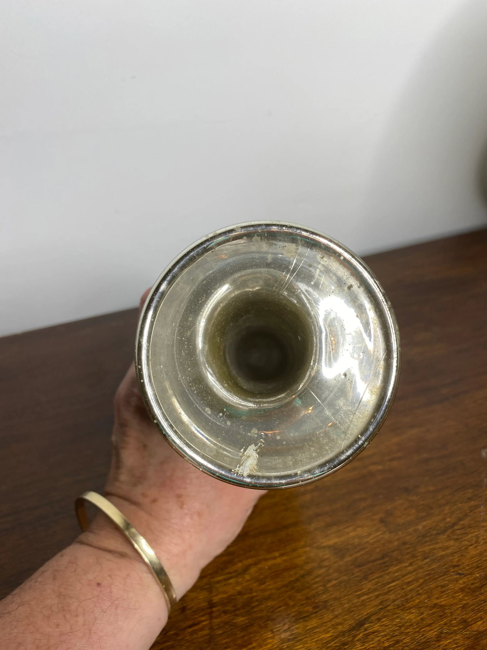 Antique Mercury Glass Vase - 3