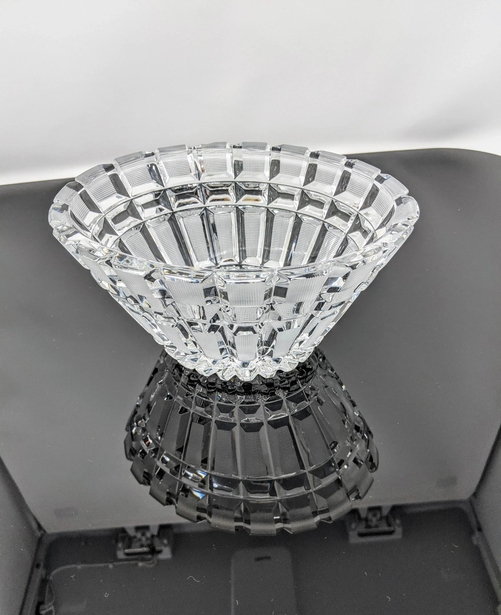 Vintage 1930s Regency Oval Shaped Bowl Crystal Decorative Bowl - 10