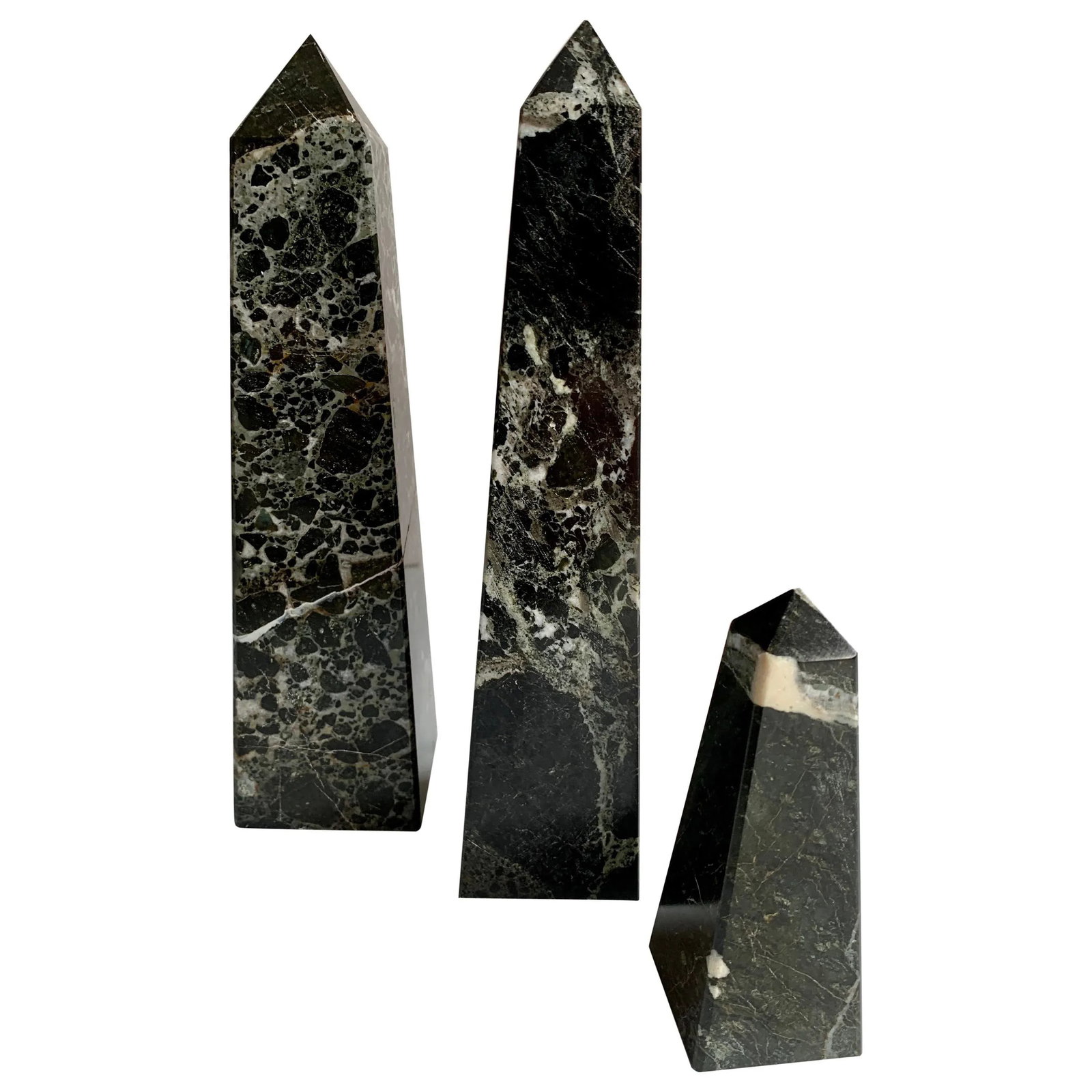 Marble Obelisk Paper Weight Bookends - Set of 3 - 13