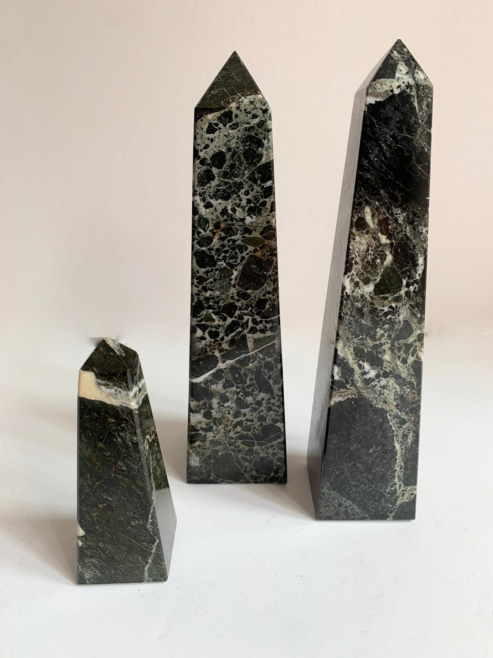 Marble Obelisk Paper Weight Bookends - Set of 3 - 2
