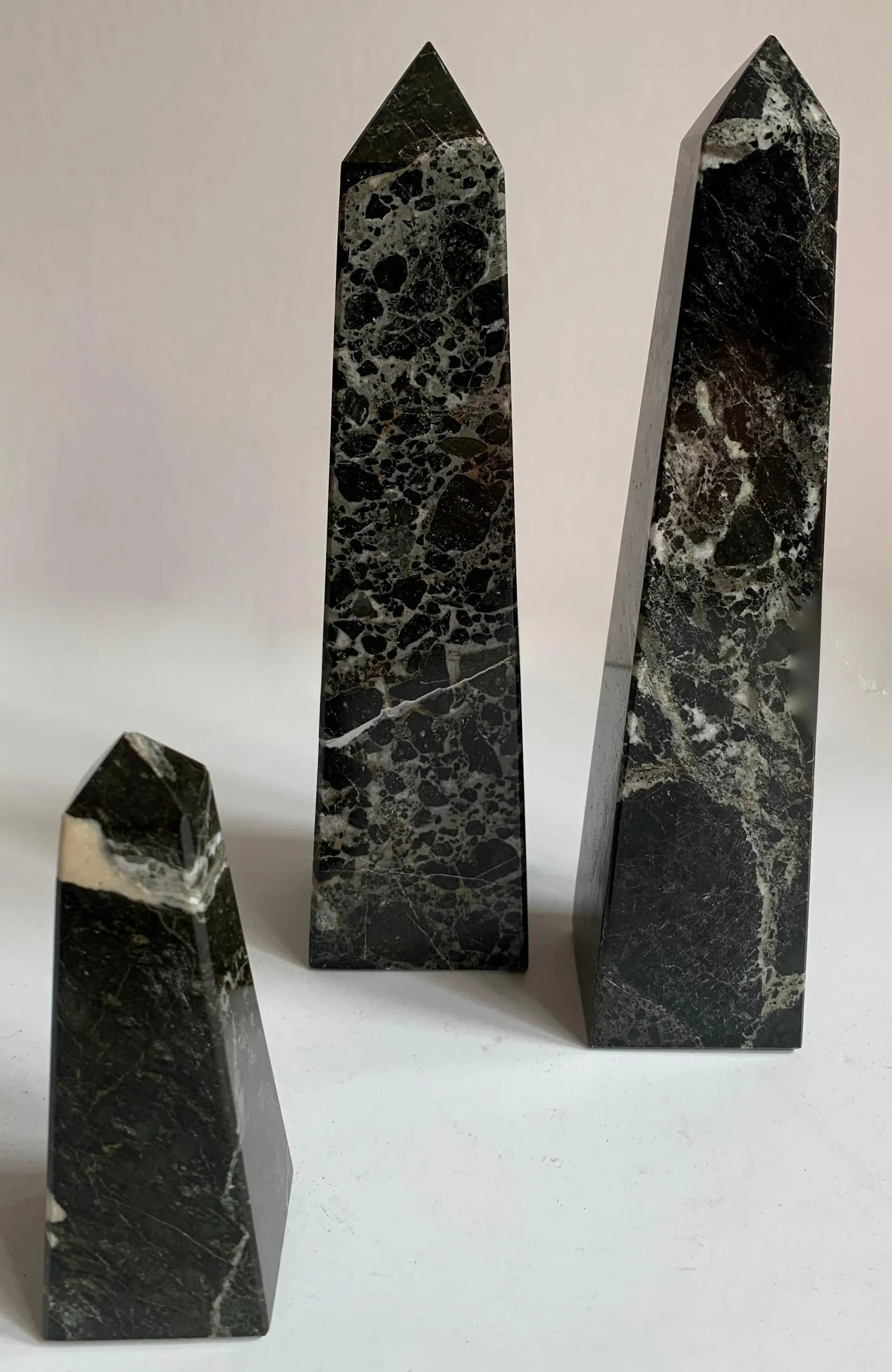 Marble Obelisk Paper Weight Bookends - Set of 3 - 4