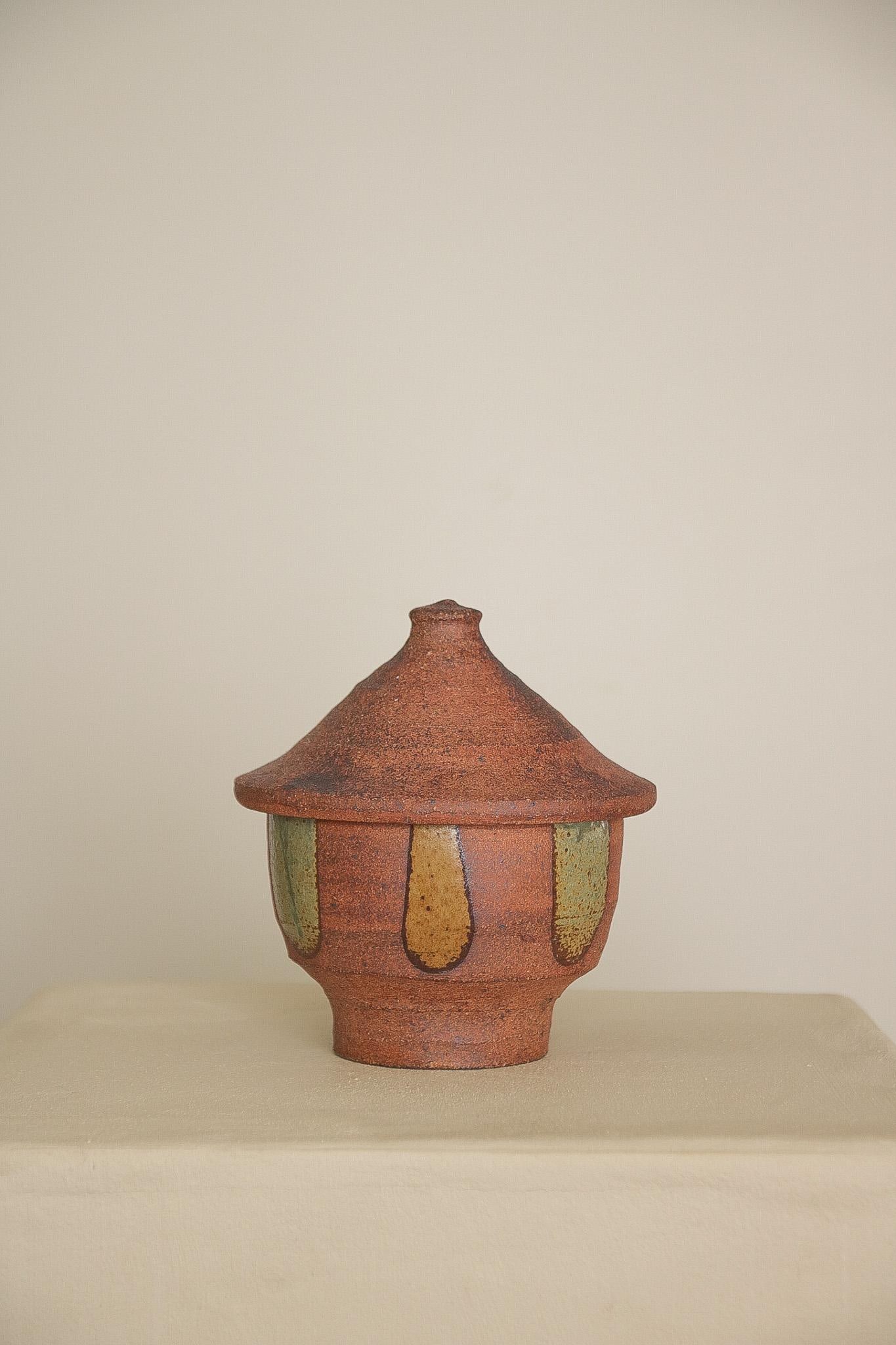 Handmade Pottery Jar With Lid - 2