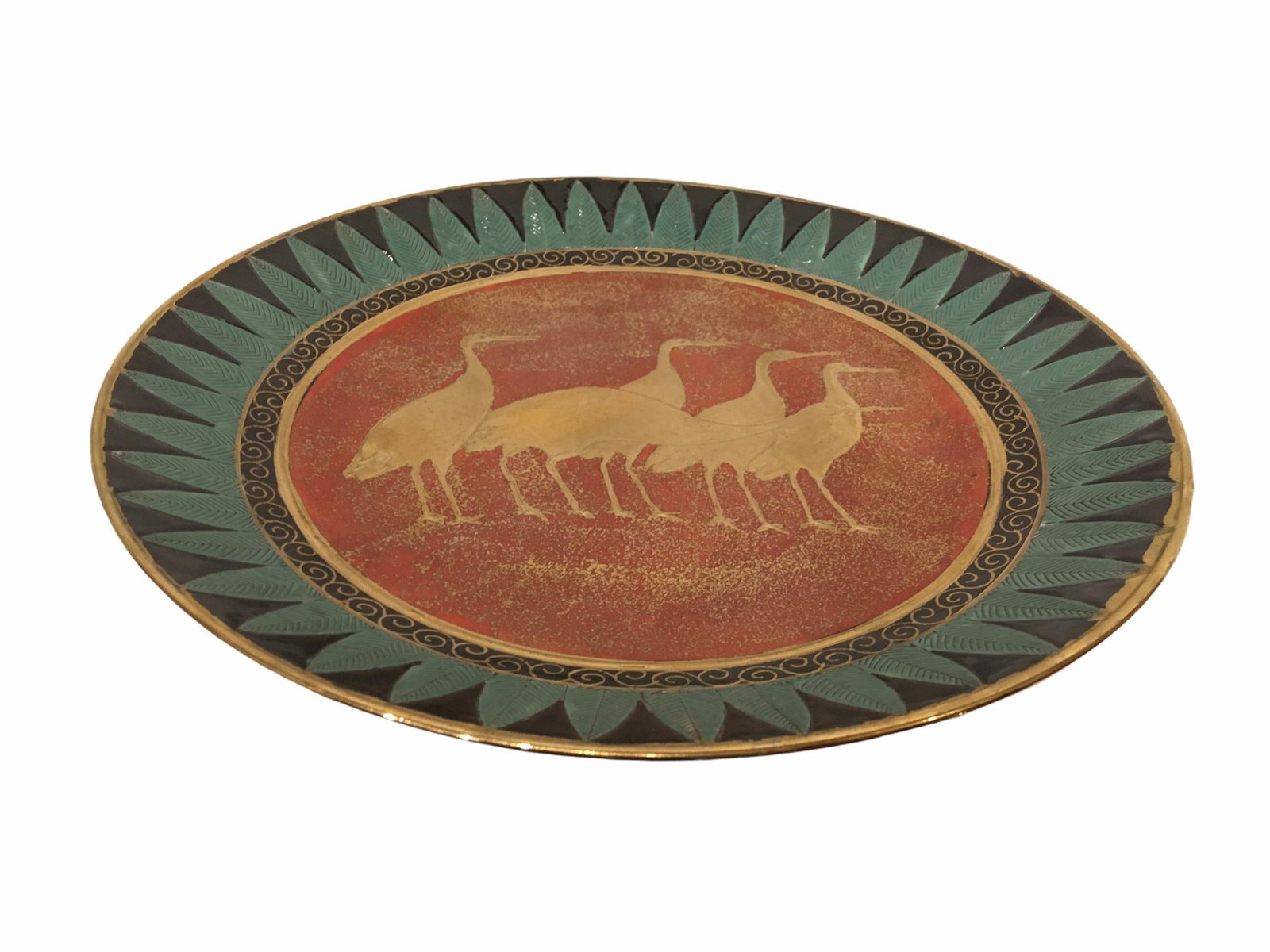 Vintage Egyptian Revival Ceramic Plate - 2