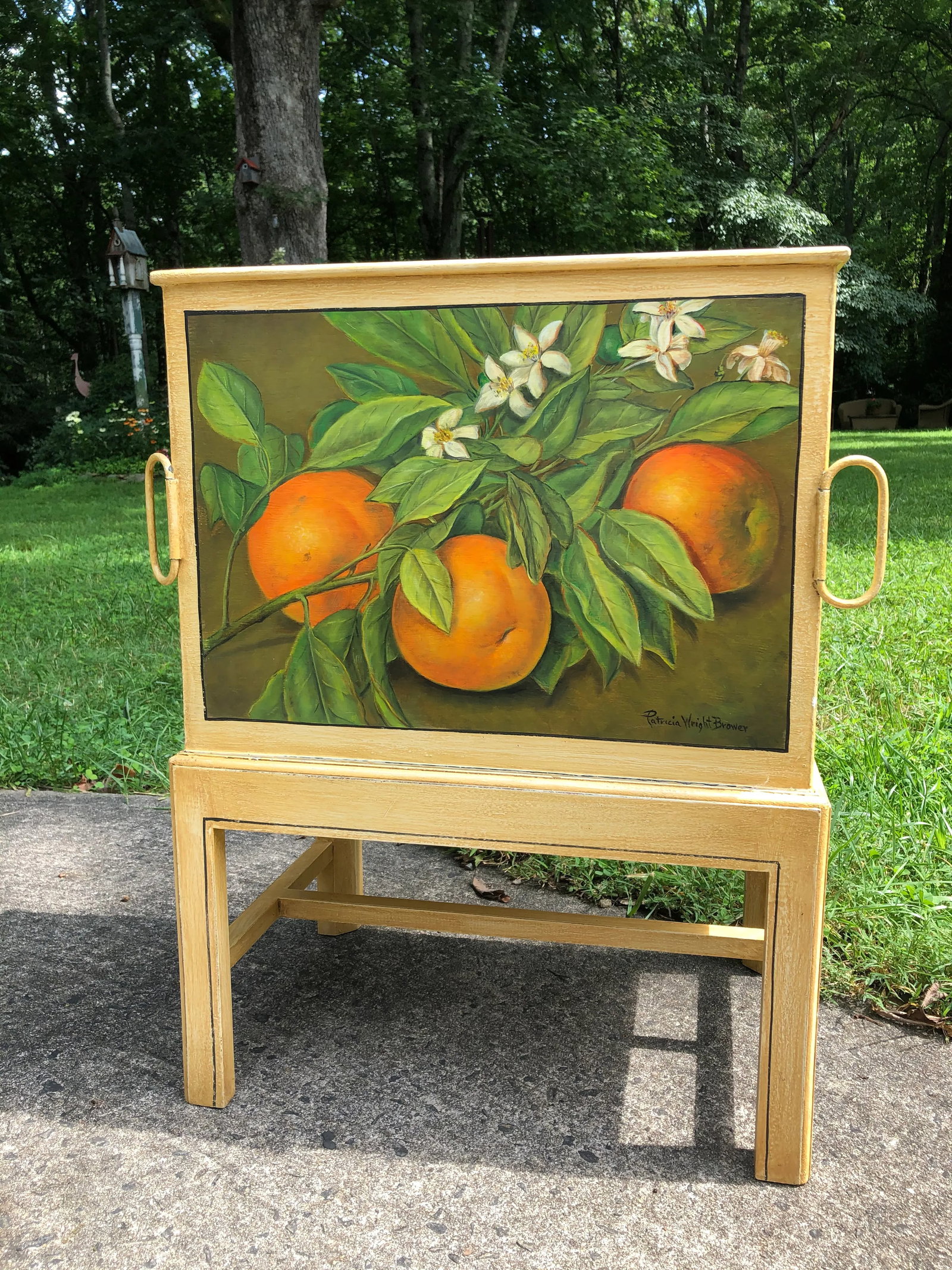 Antique English Document Box on Stand - 6