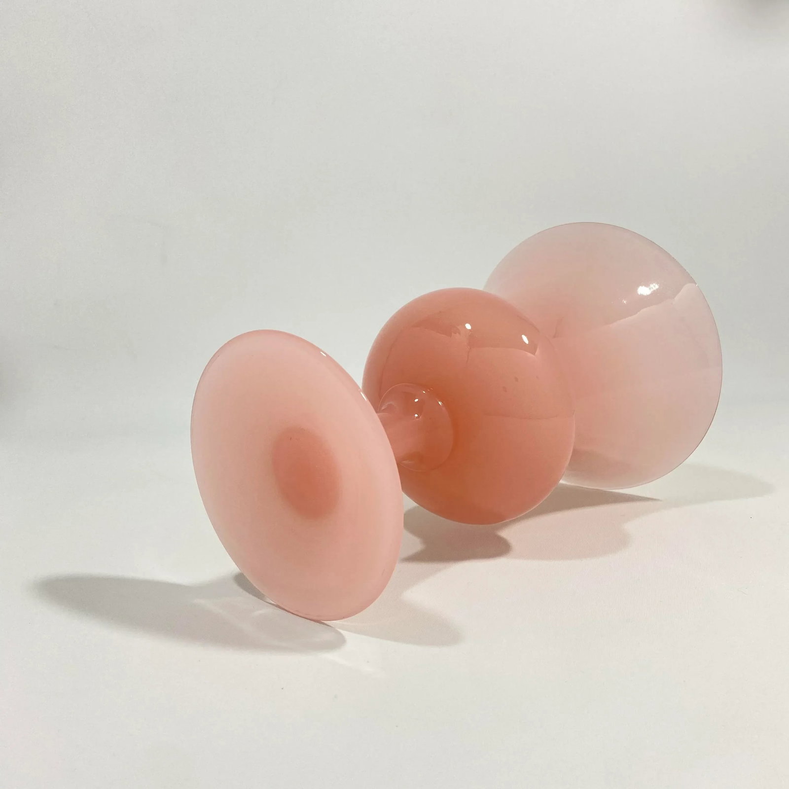 Blush Opaline Glass Vase - 4