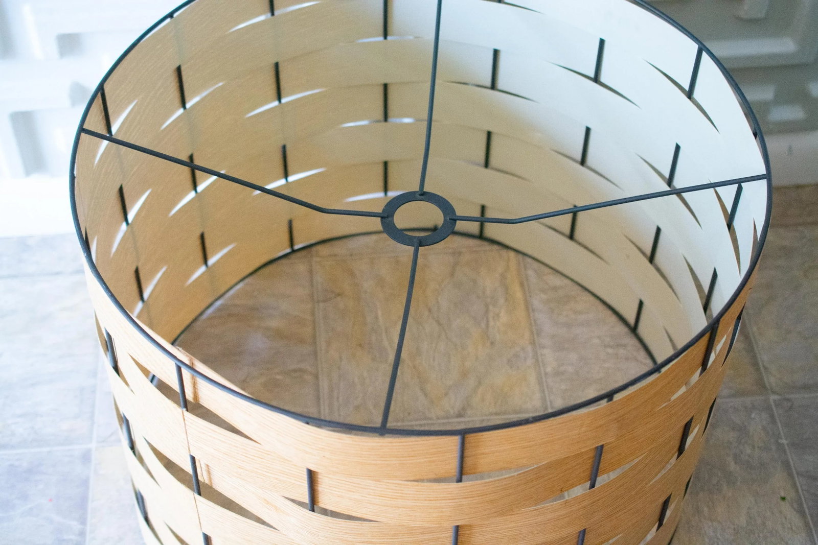 West Elm Oversized Bentwood Pendant Drum Shade - 5