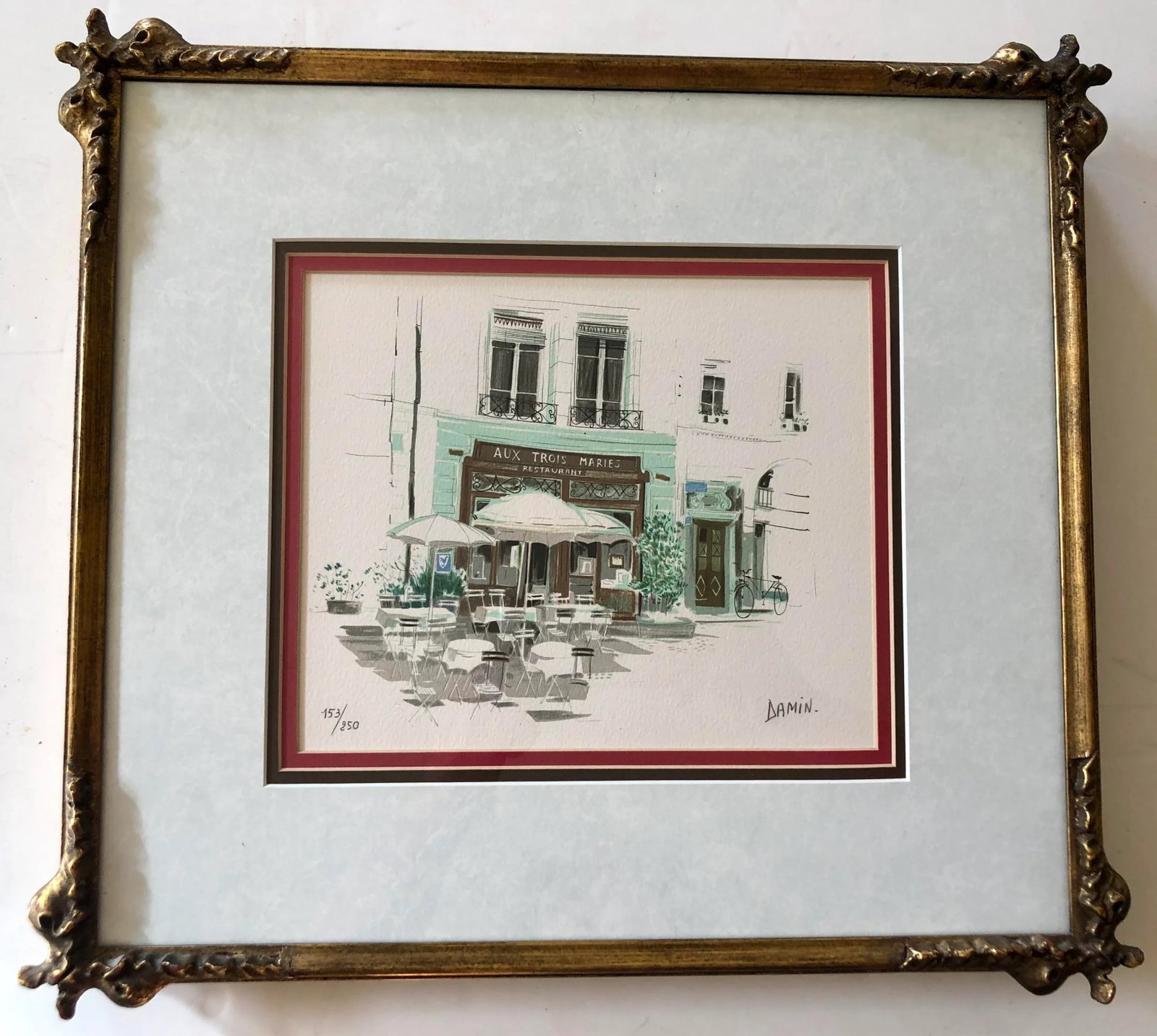 French Bistro Signed Art - 2