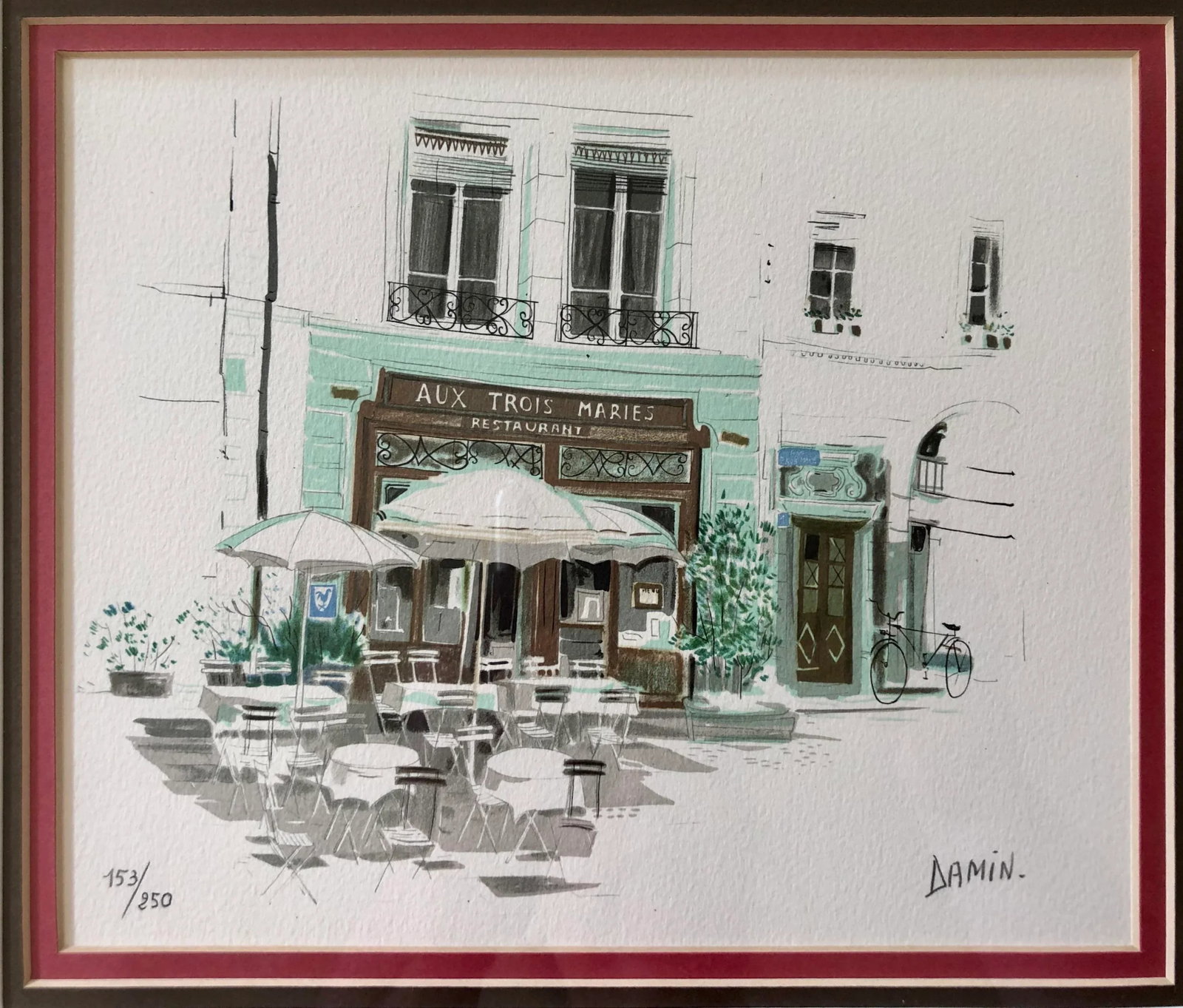 French Bistro Signed Art - 8