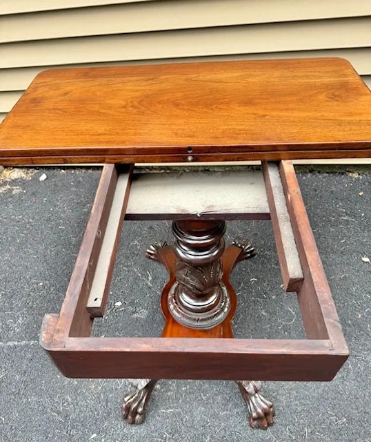 Empire Style Mahogany Card or Game Table Late 19th Century - 10