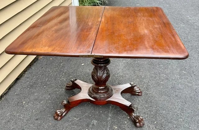 Empire Style Mahogany Card or Game Table Late 19th Century - 11