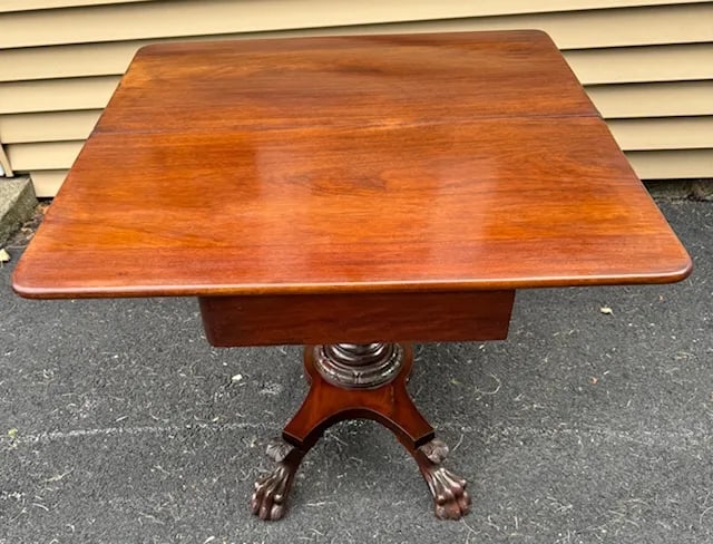 Empire Style Mahogany Card or Game Table Late 19th Century - 12