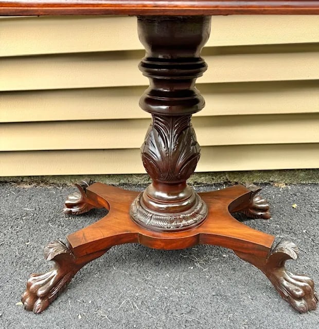 Empire Style Mahogany Card or Game Table Late 19th Century - 2