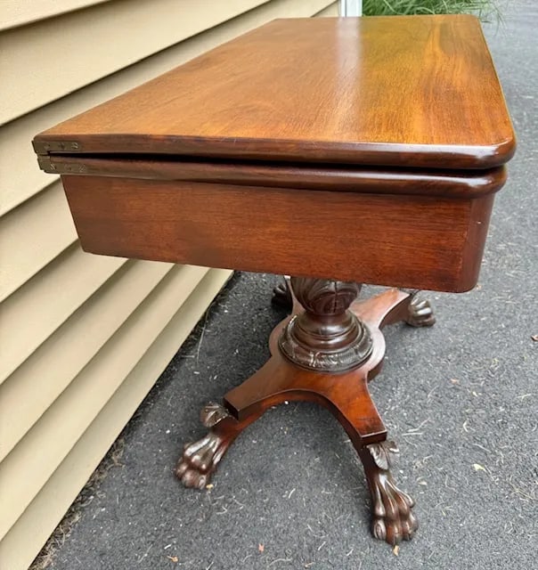 Empire Style Mahogany Card or Game Table Late 19th Century - 3