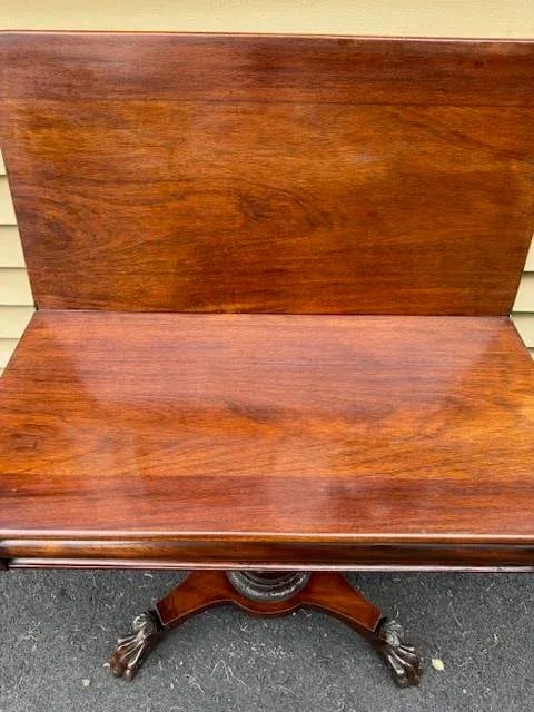 Empire Style Mahogany Card or Game Table Late 19th Century - 7