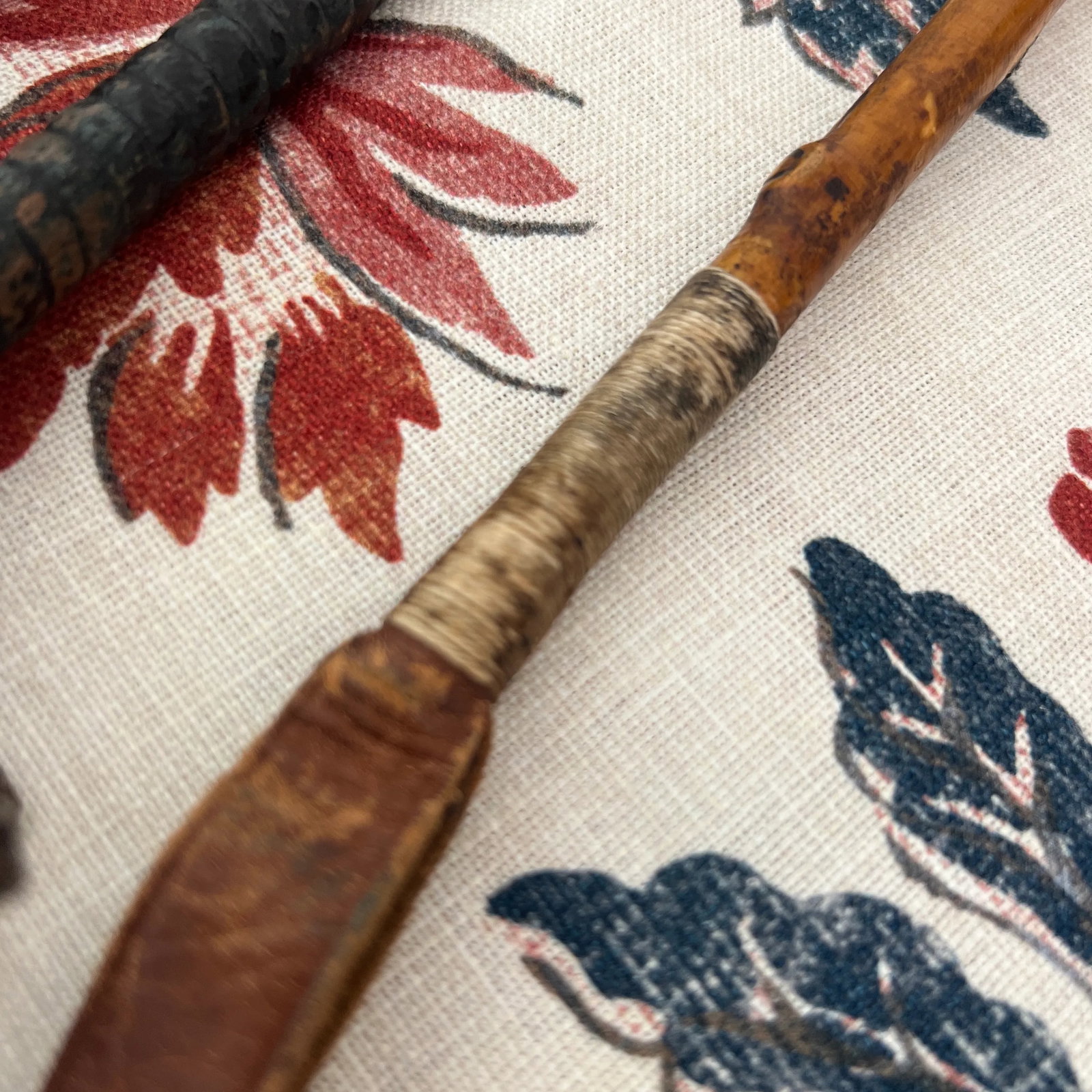 Collection of Antique English Riding Crops With Leather, Bamboo, Leather Details - Set of 3 - 4