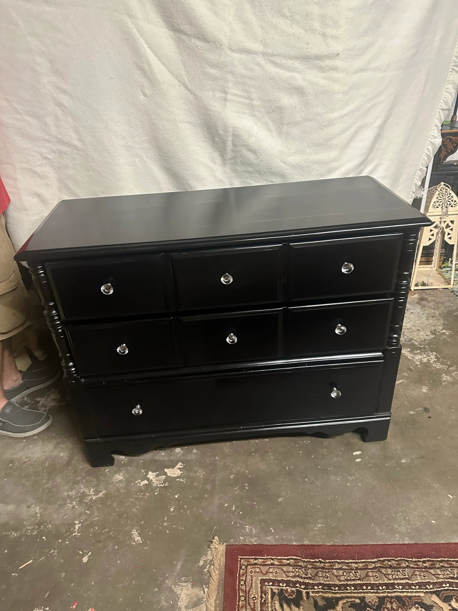 1960s Restored Black Dresser/Buffet or Coffee Bar - 2