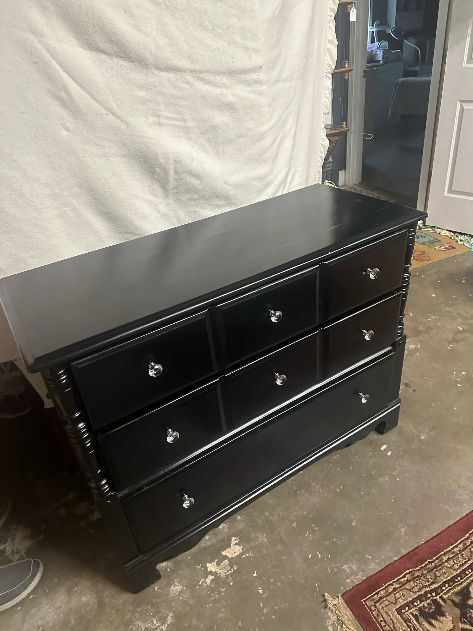 1960s Restored Black Dresser/Buffet or Coffee Bar - 3