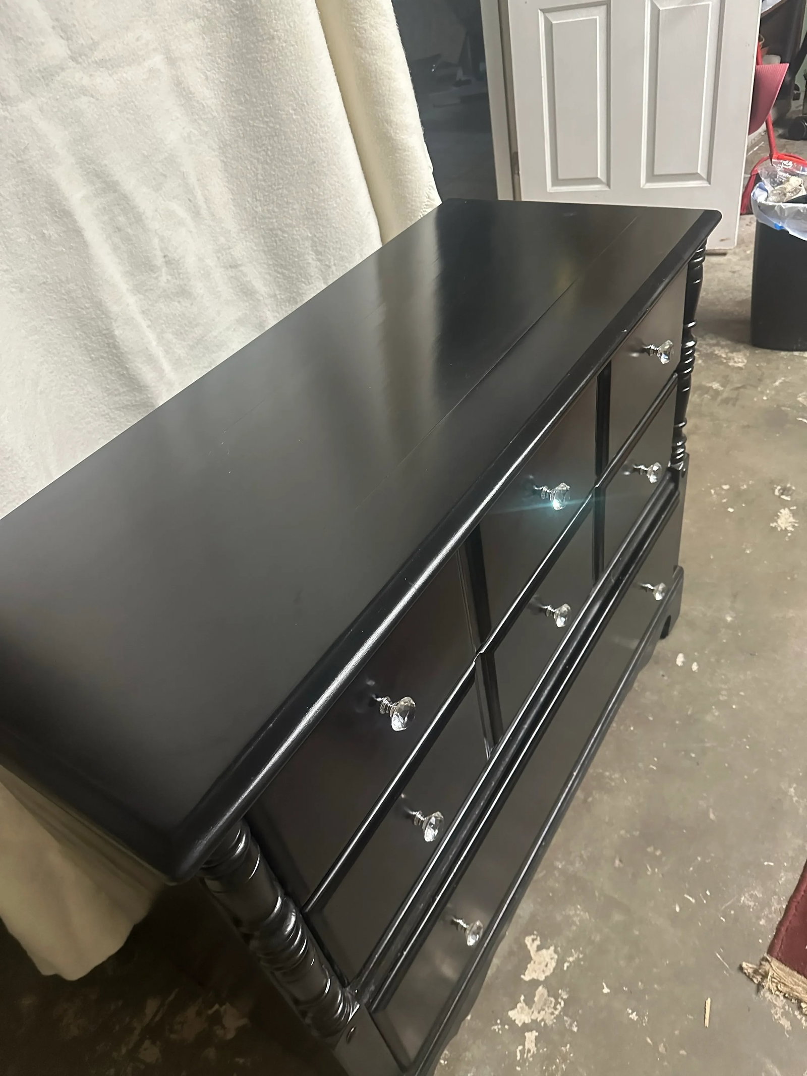 1960s Restored Black Dresser/Buffet or Coffee Bar - 5
