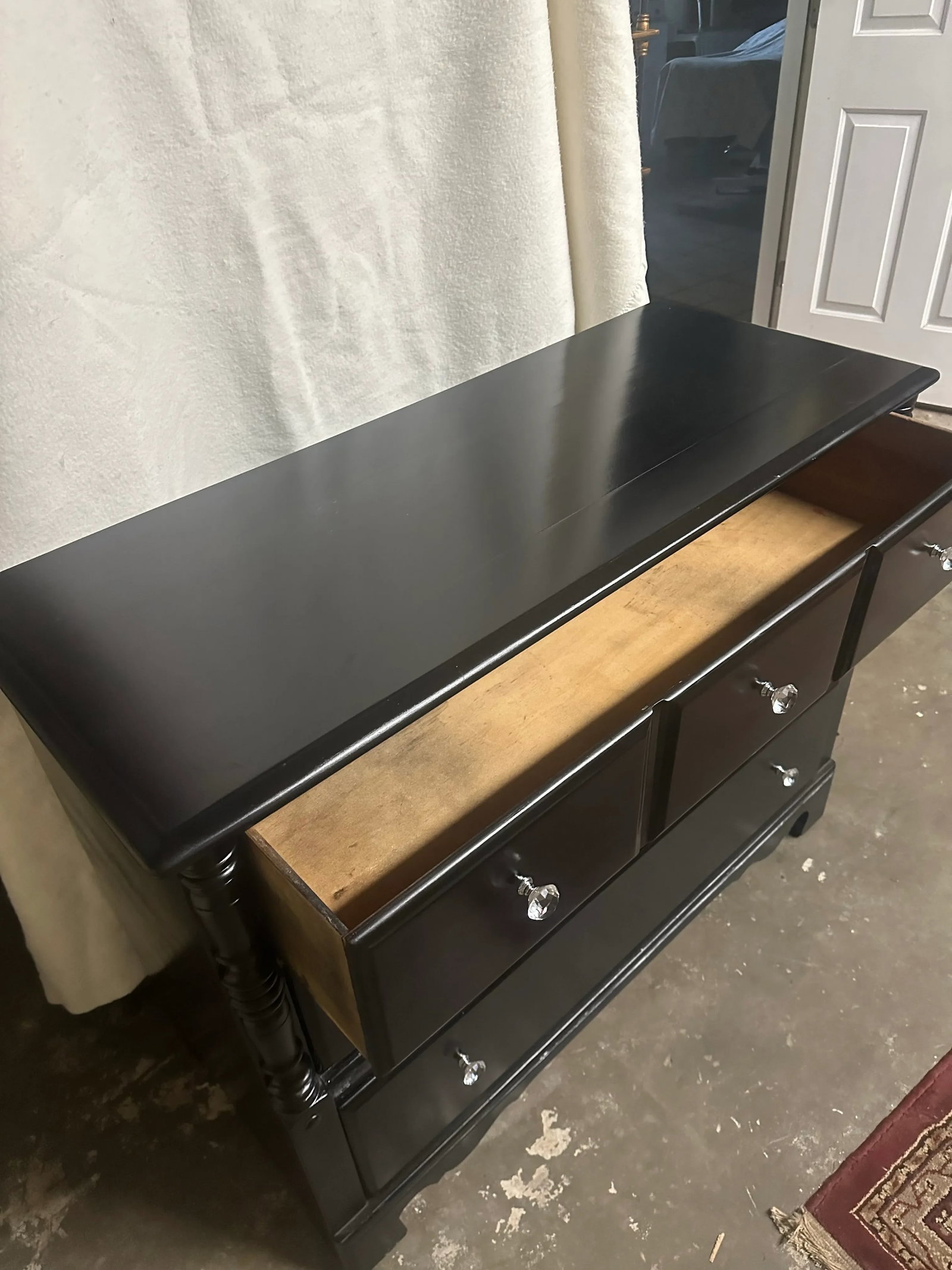 1960s Restored Black Dresser/Buffet or Coffee Bar - 6