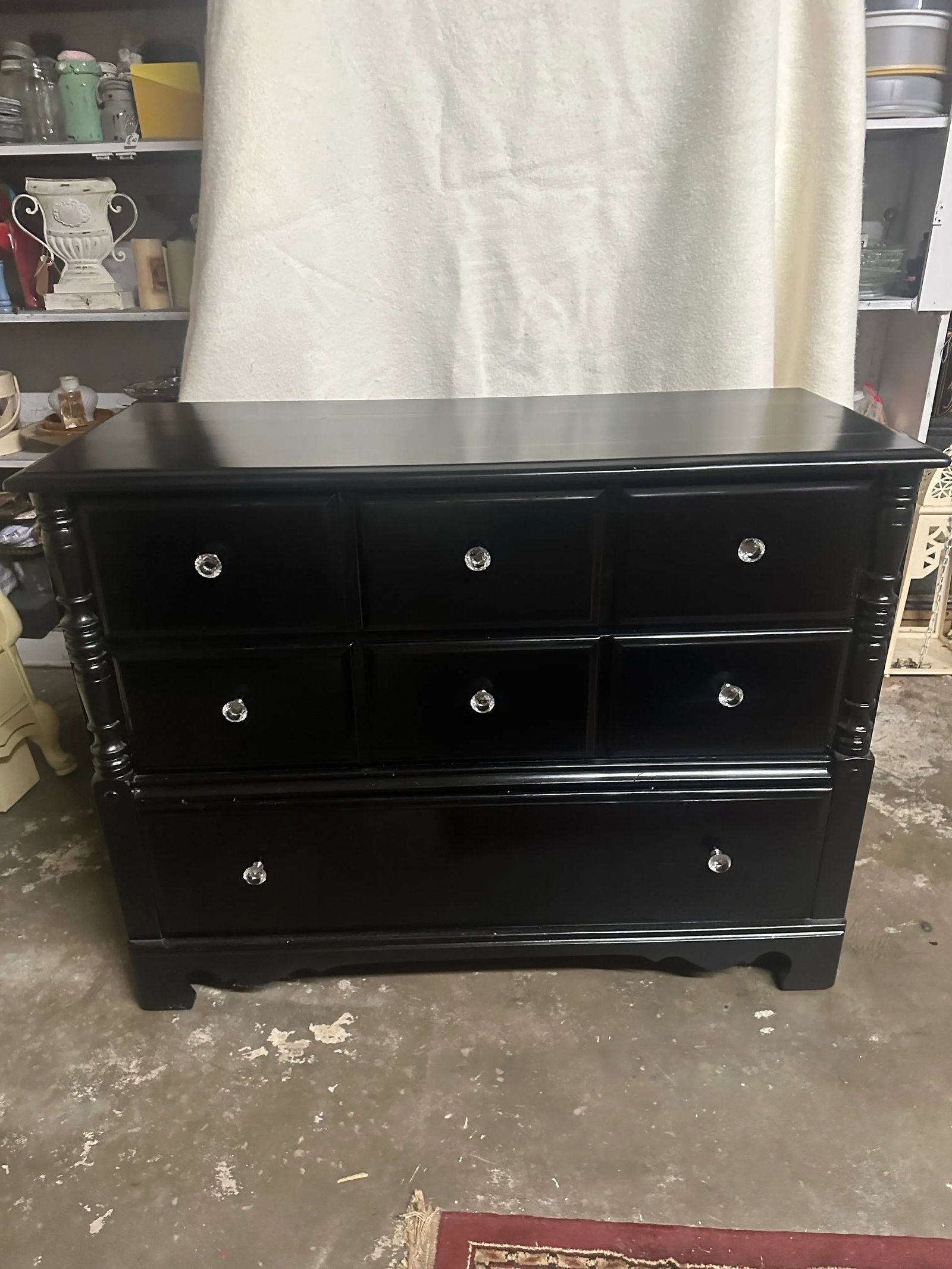 1960s Restored Black Dresser/Buffet or Coffee Bar - 7