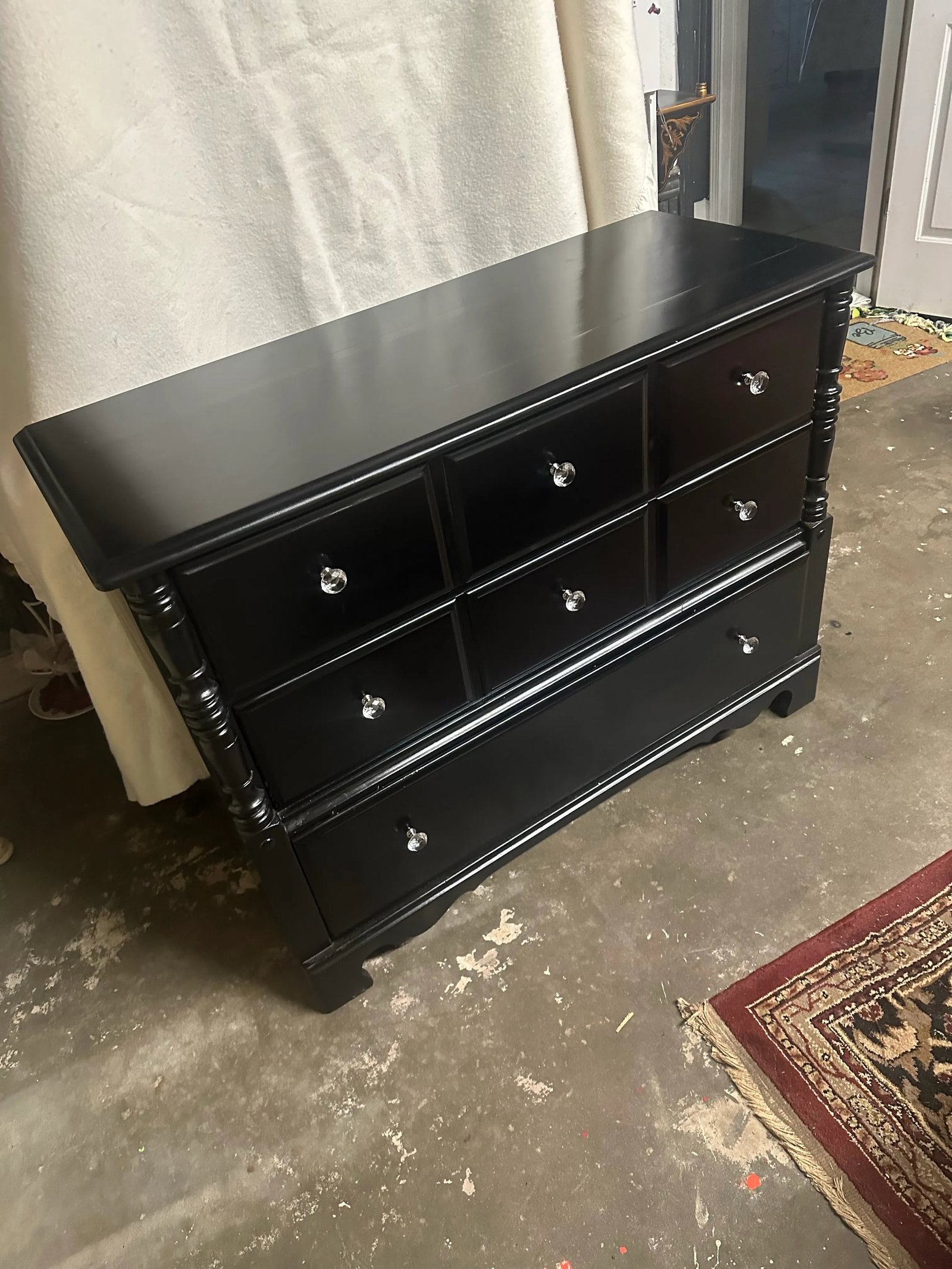 1960s Restored Black Dresser/Buffet or Coffee Bar - 8