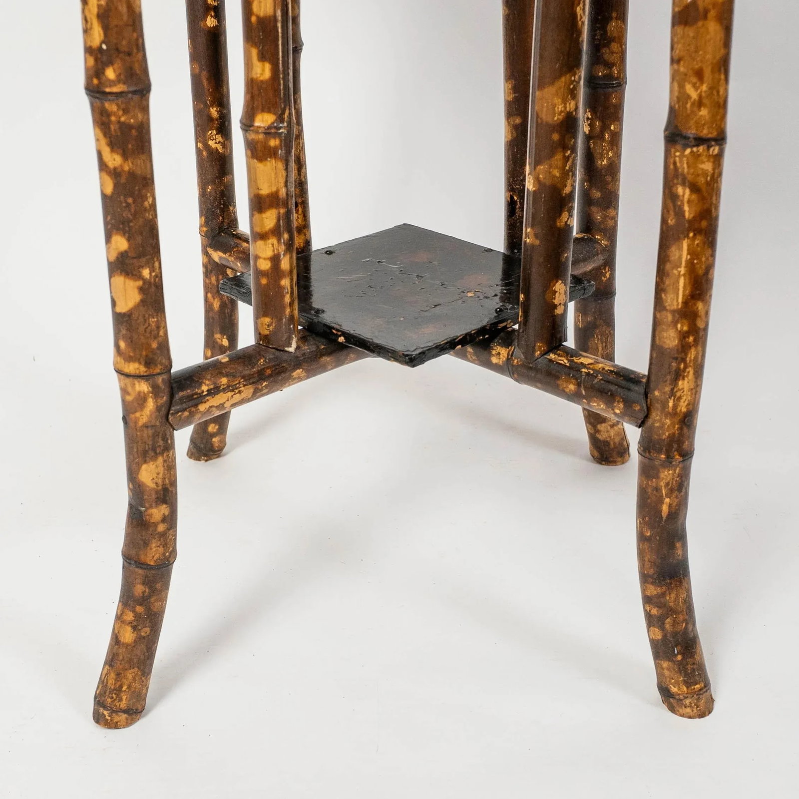 Antique Burnt Bamboo Chinoiserie Table - 2