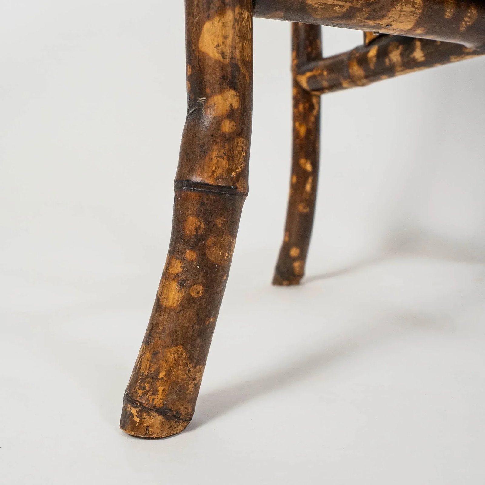 Antique Burnt Bamboo Chinoiserie Table - 4