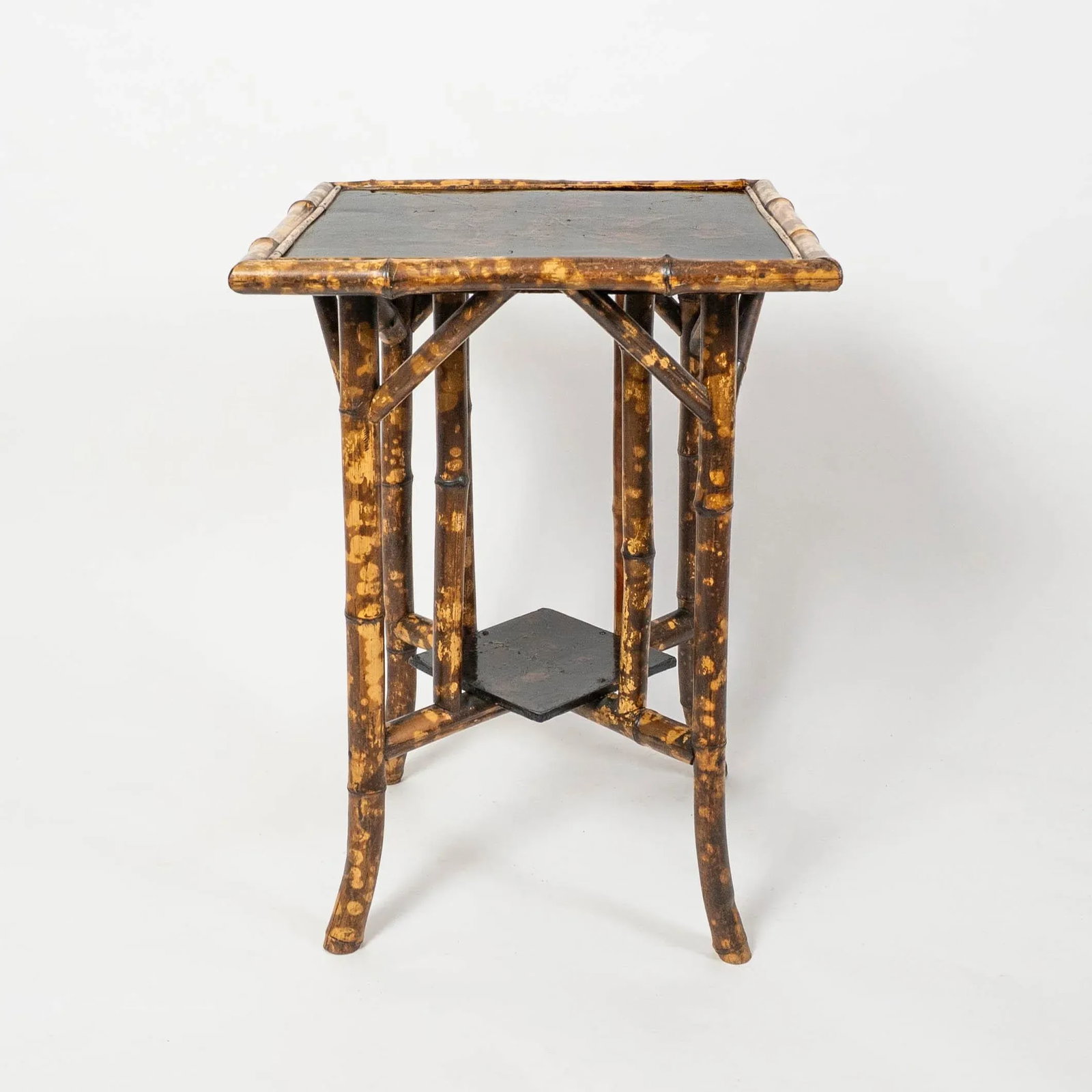 Antique Burnt Bamboo Chinoiserie Table - 6