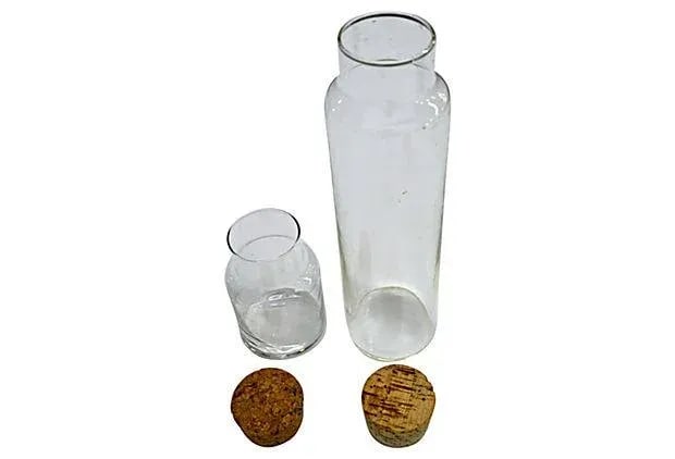 Clear Glass Canister - Pair - 3