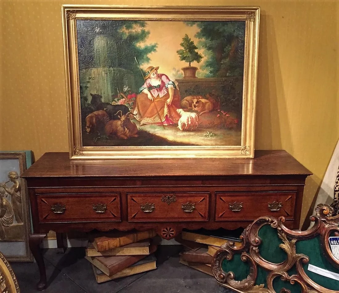 After Boucher Large Rococo Styled Pastoral Scene Possibly of a Series - 2