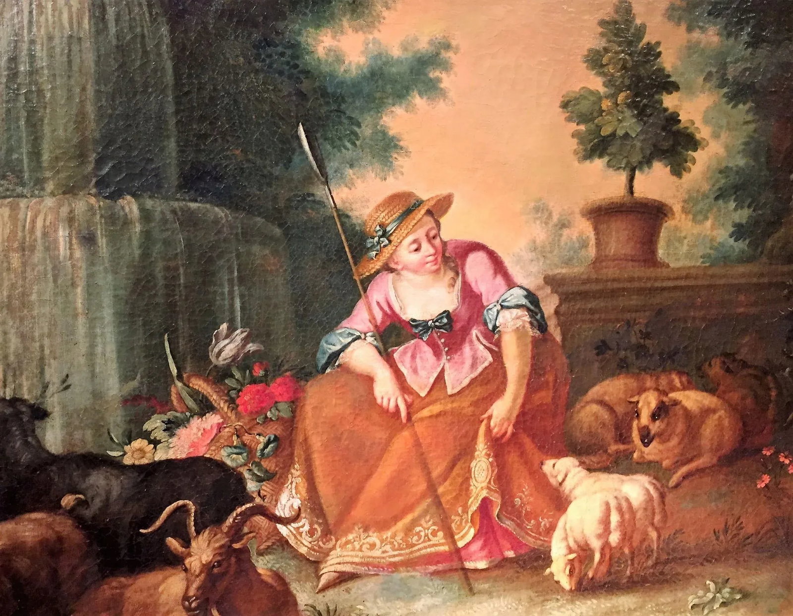 After Boucher Large Rococo Styled Pastoral Scene Possibly of a Series - 6