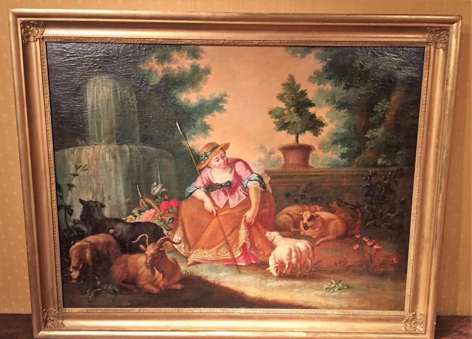 After Boucher Large Rococo Styled Pastoral Scene Possibly of a Series - 9