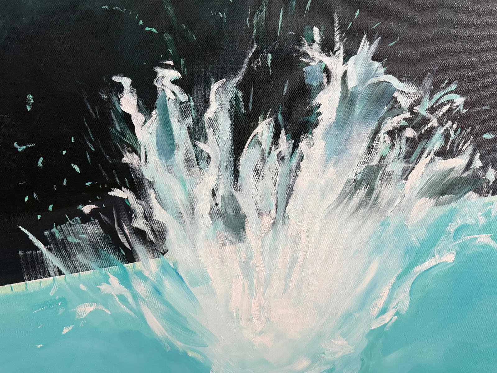 Night Splash No. 2 - Oil on Canvas by Kory Alexander - 2