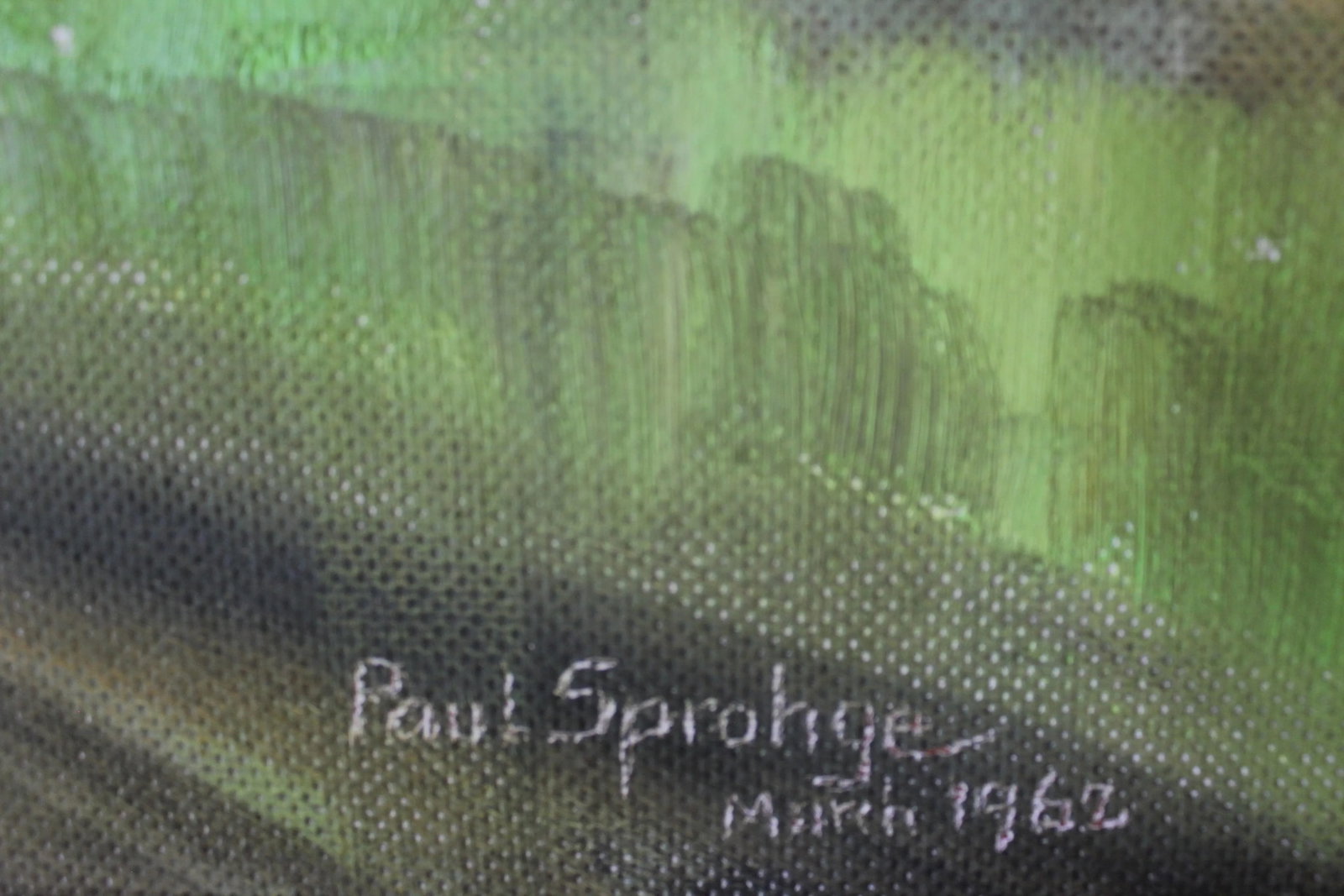 Paul Sprohge "Speeding" Impressionist Natural Tonal Oil Painting 1962 - 4
