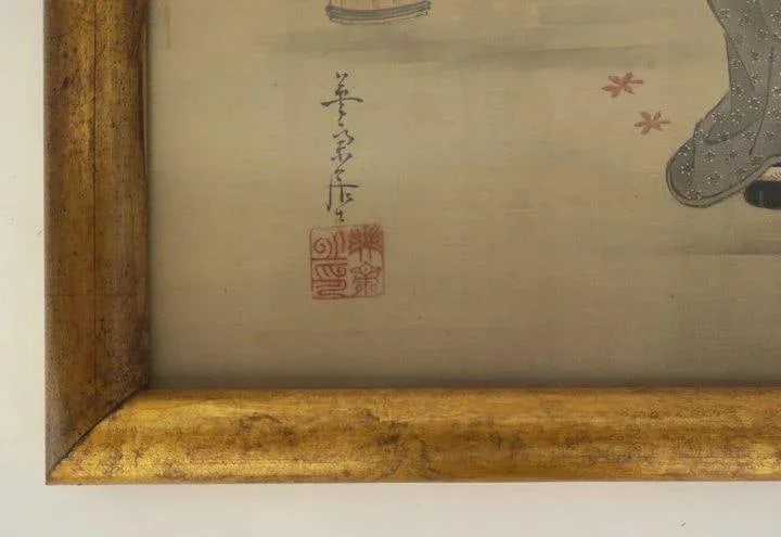 19th Century Japanese Paintings on Silk Large "Views of Edo" and "Fishing Scene of Fujiyama" - a Pai - 7