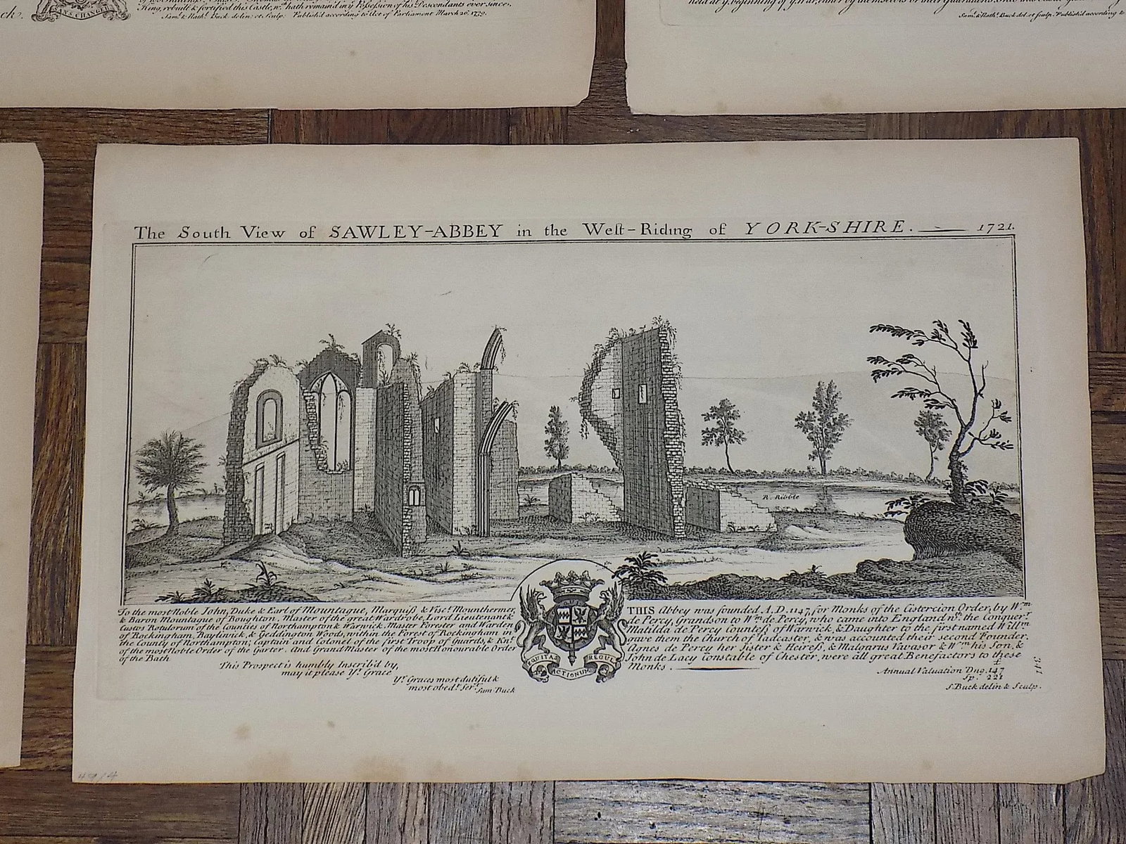 Authentic Antique 18th C. Bucks' Views of England Copperplate Engravings--Set of 11 - 6